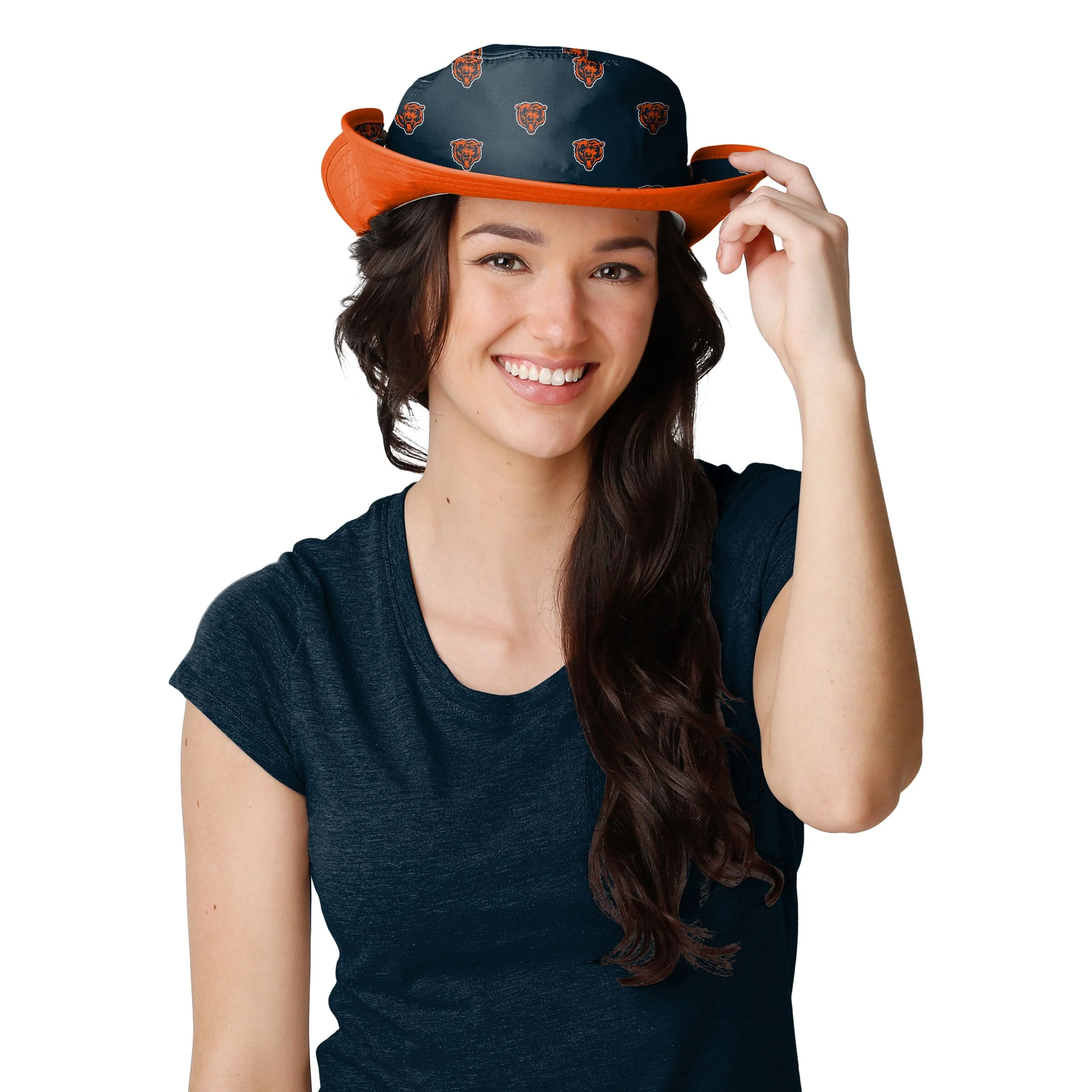 Chicago Bears NFL Womens Mini Print Hybrid Boonie Hat - Image 4