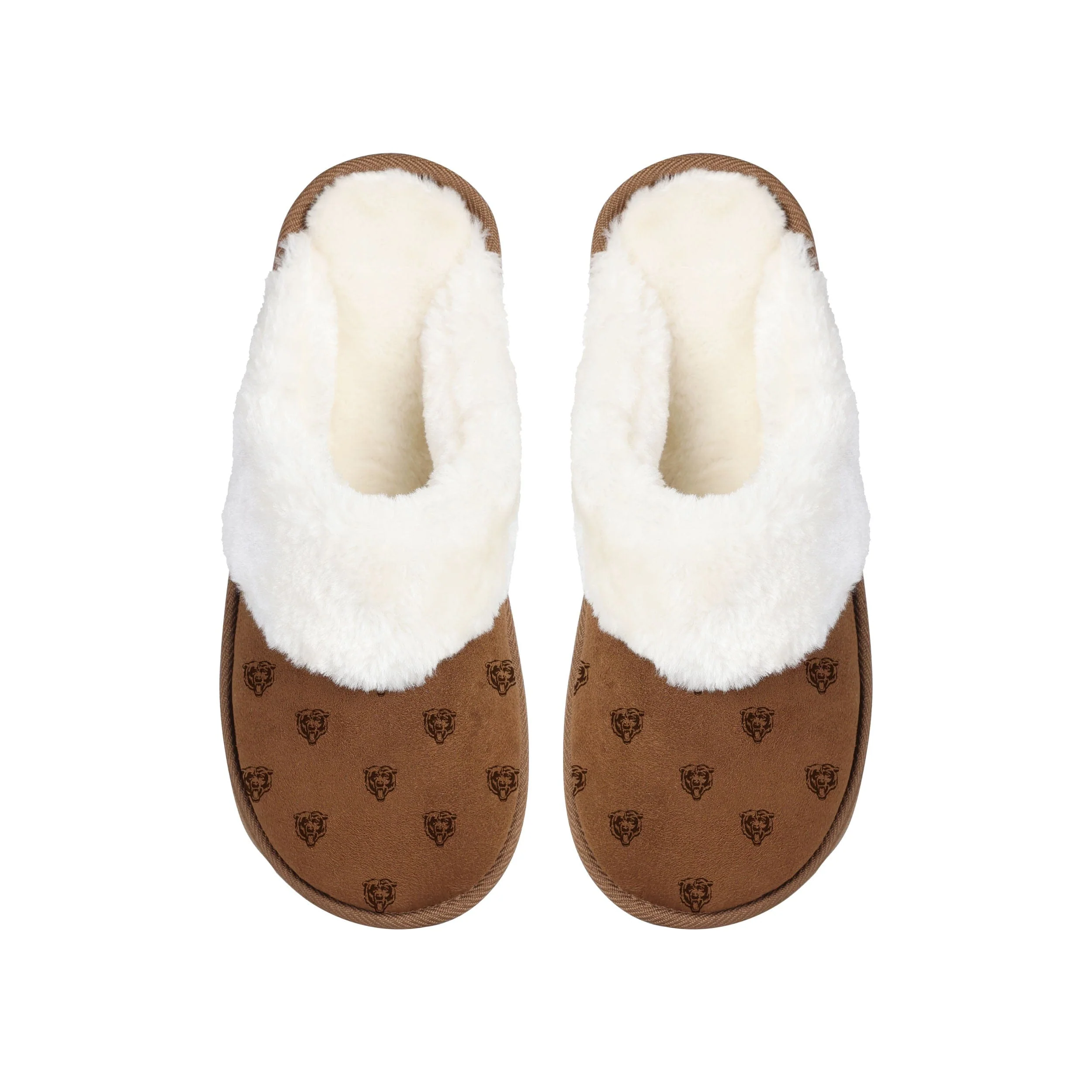 Chicago Bears NFL Womens Repeat Logo Moccasin Slippers - Image 3