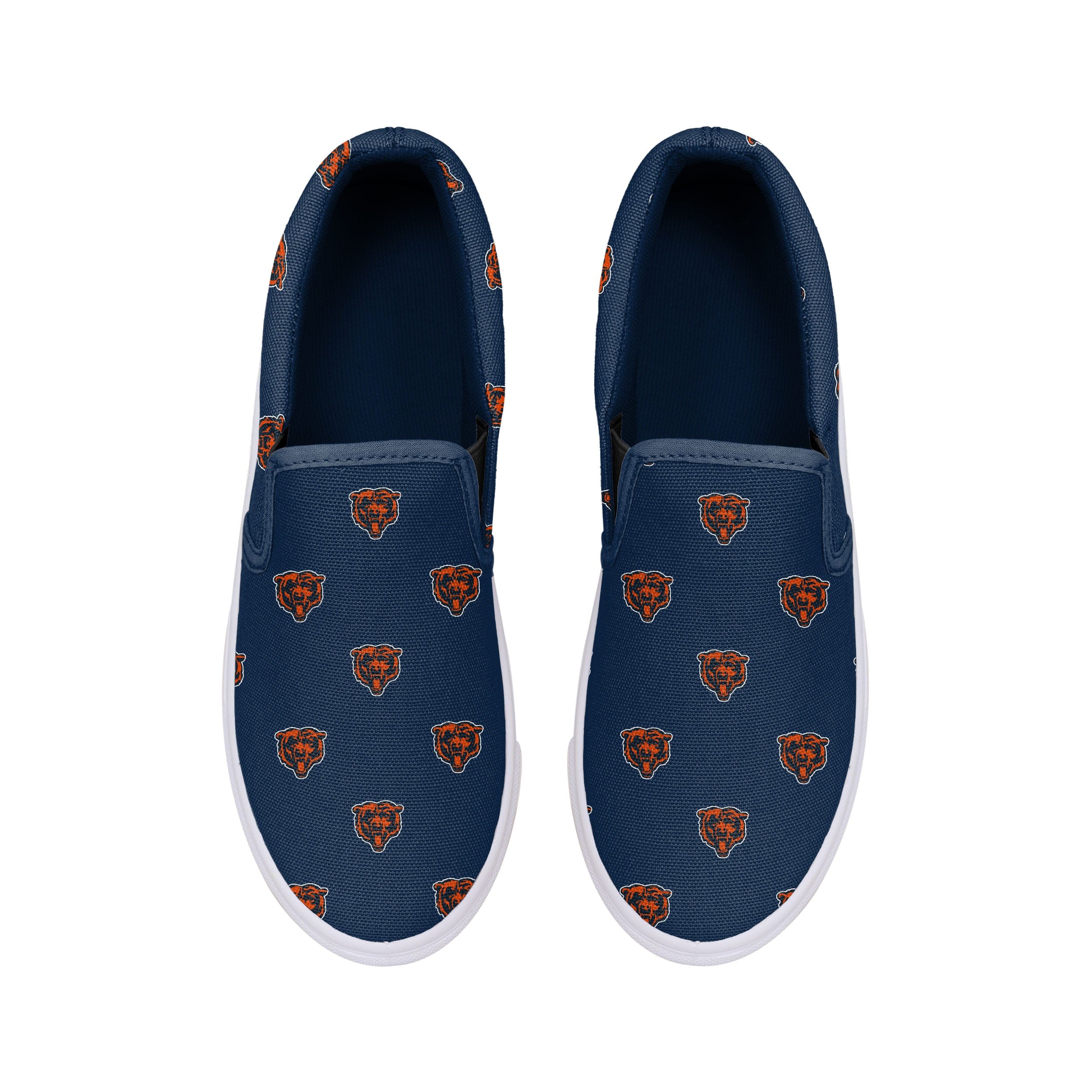 Chicago Bears NFL Womens Repeat Logo Slip On Canvas Shoe - Image 3