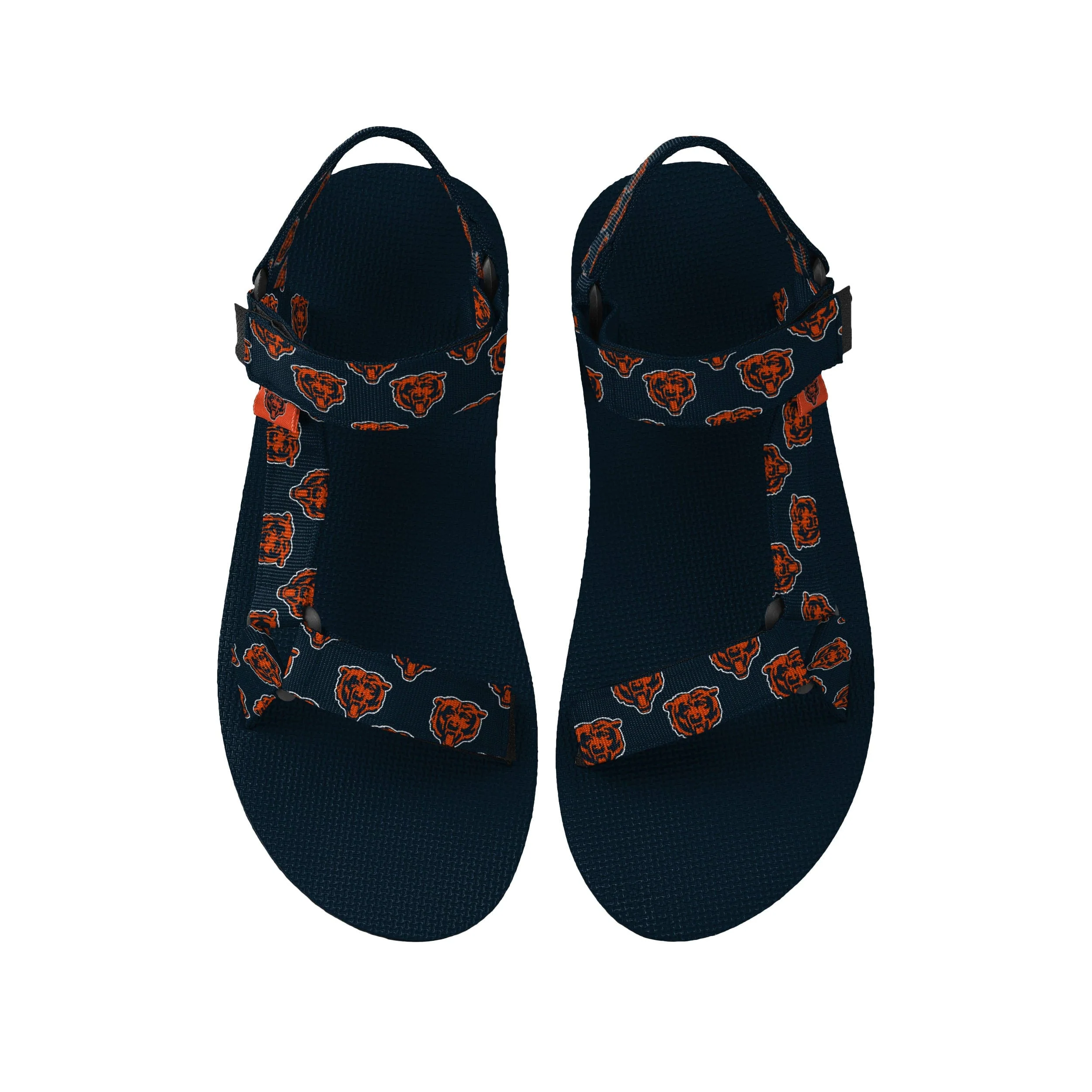 Chicago Bears NFL Womens Repeat Logo Strap Sandal