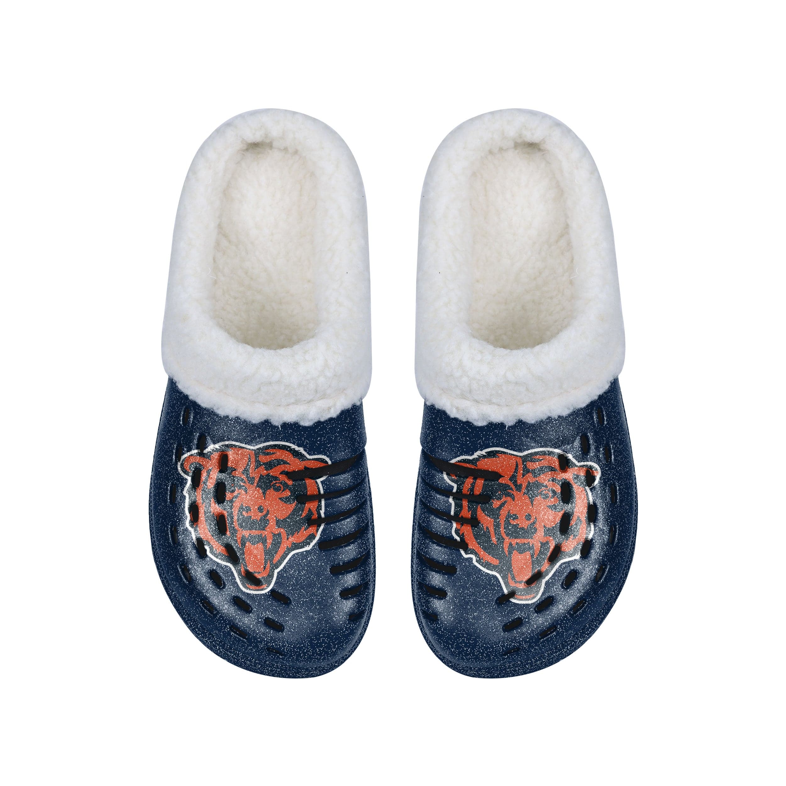 Chicago Bears NFL Womens Sherpa Lined Glitter Clog - Image 4