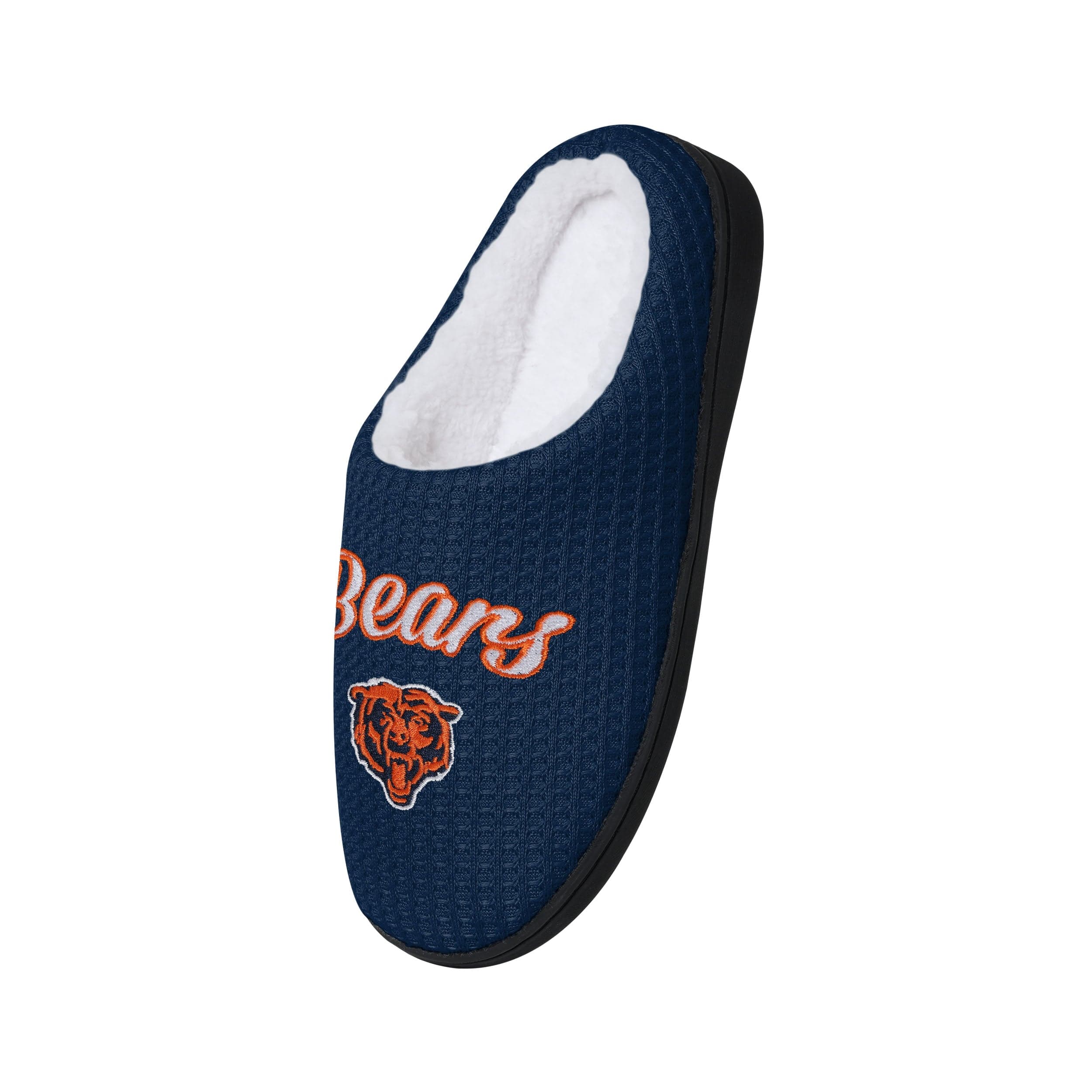 Chicago Bears NFL Womens Sherpa Lined Memory Foam Slippers - Image 4