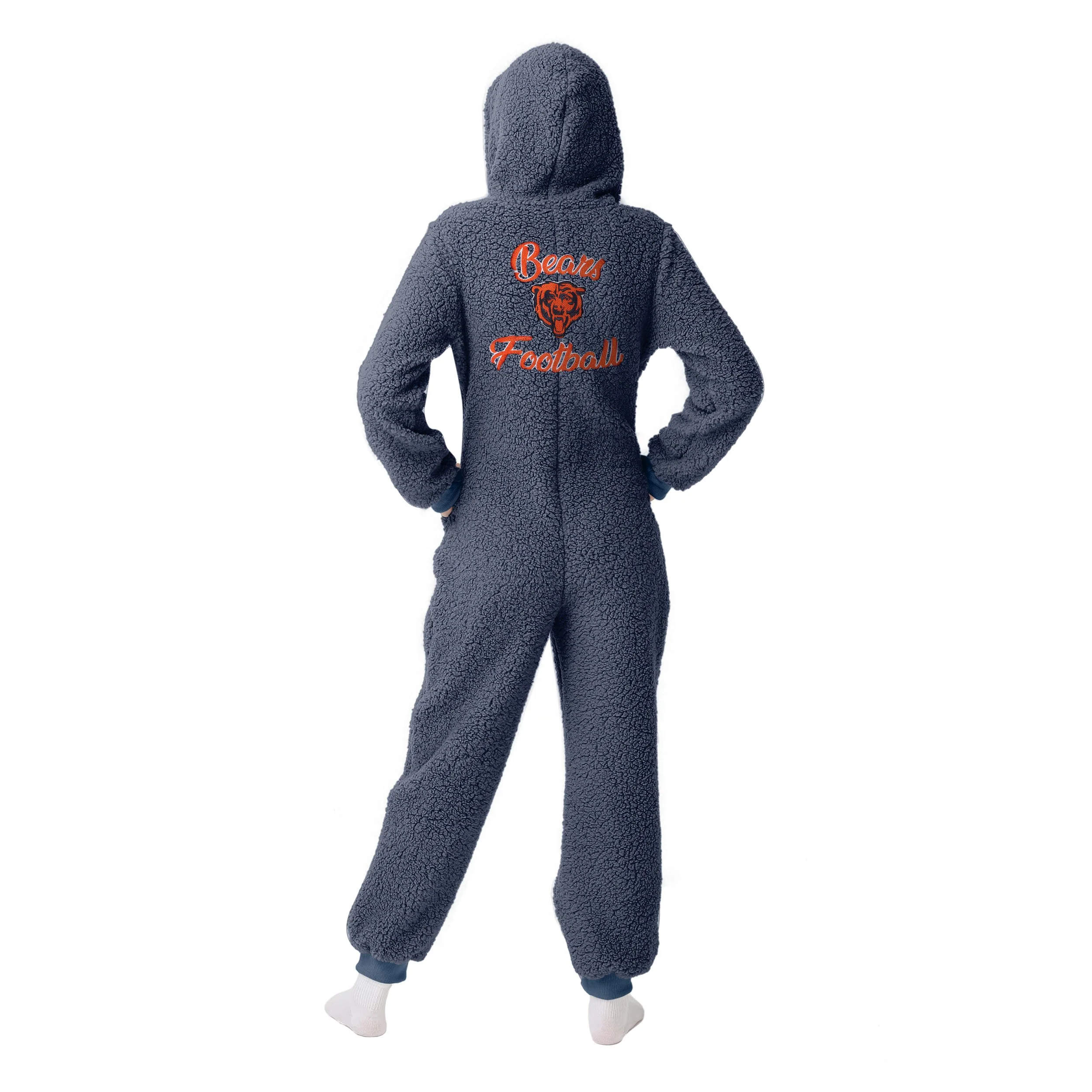 Chicago Bears NFL Womens Sherpa One Piece Pajamas - Image 2