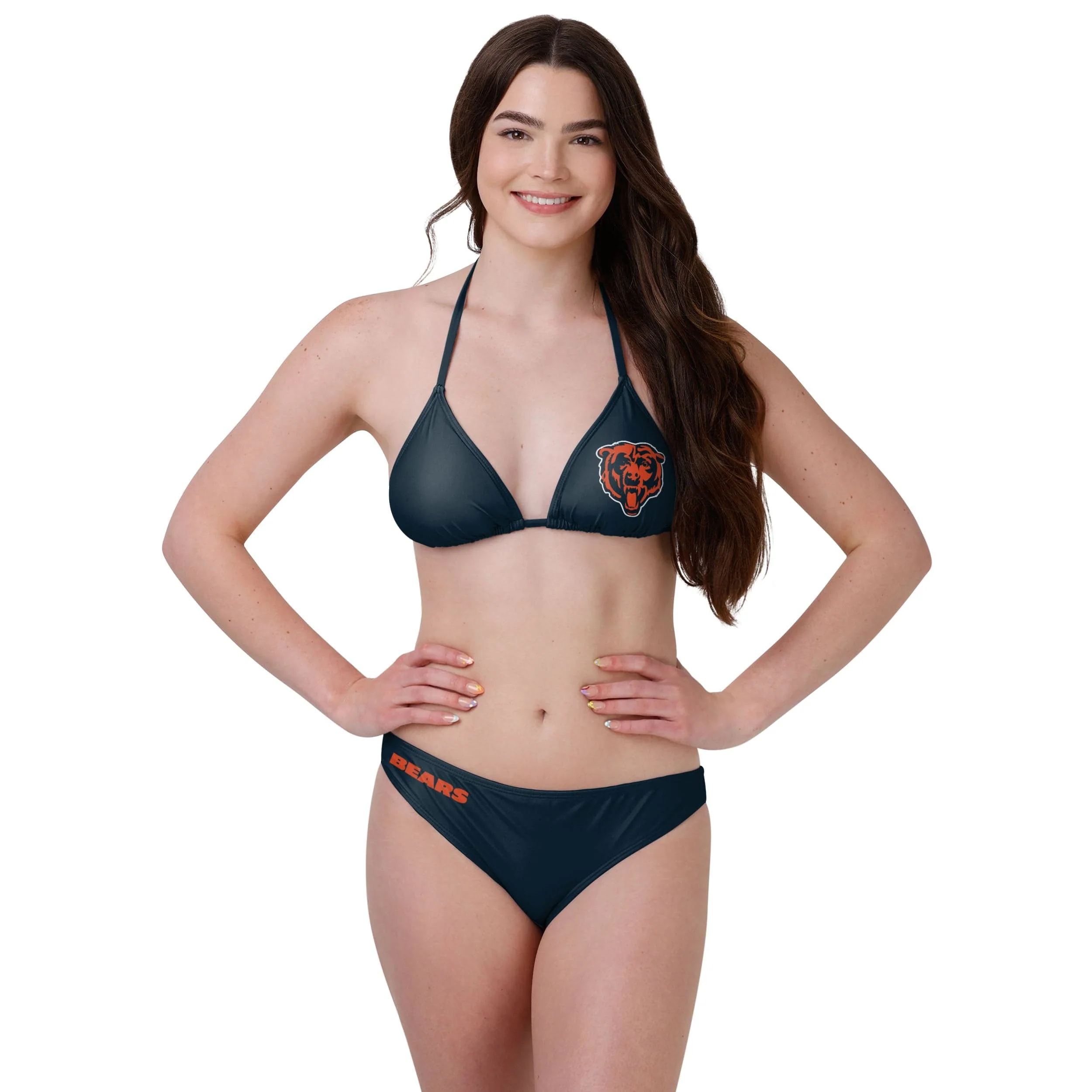 Chicago Bears NFL Womens Solid Wordmark Bikini Bottom - Image 4