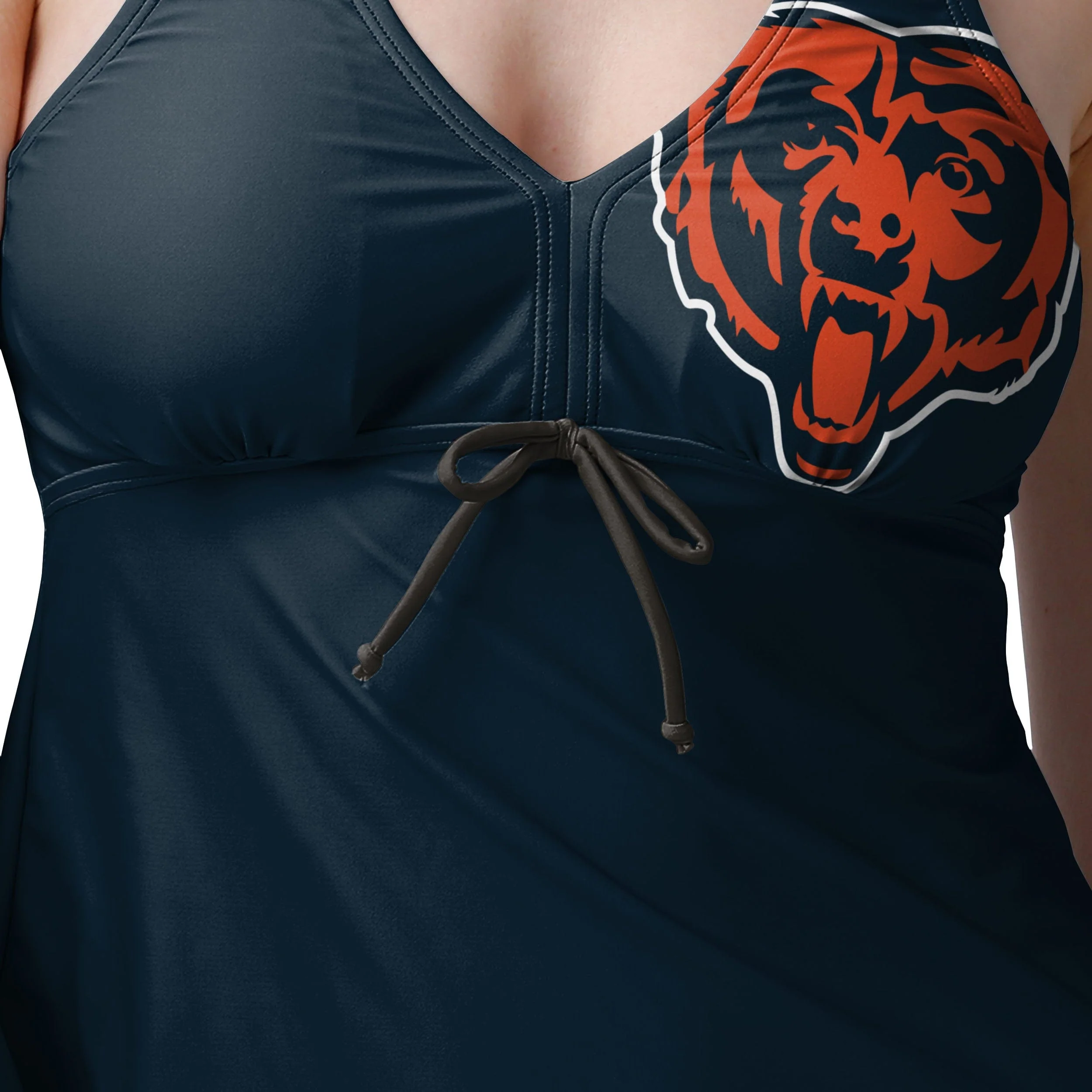 Chicago Bears NFL Womens Summertime Solid Tankini - Image 3