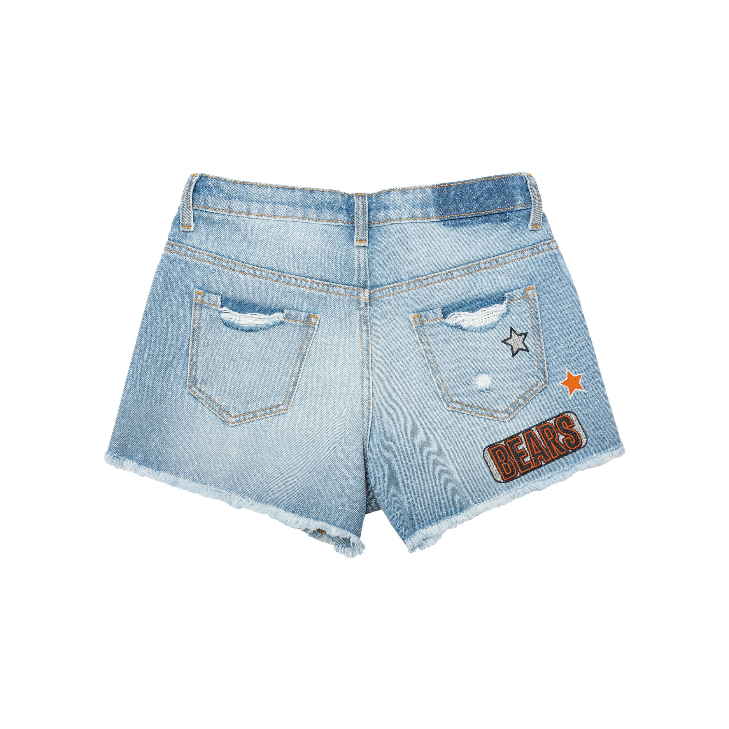 Chicago Bears NFL Womens Team Logo Denim Shorts - Image 4
