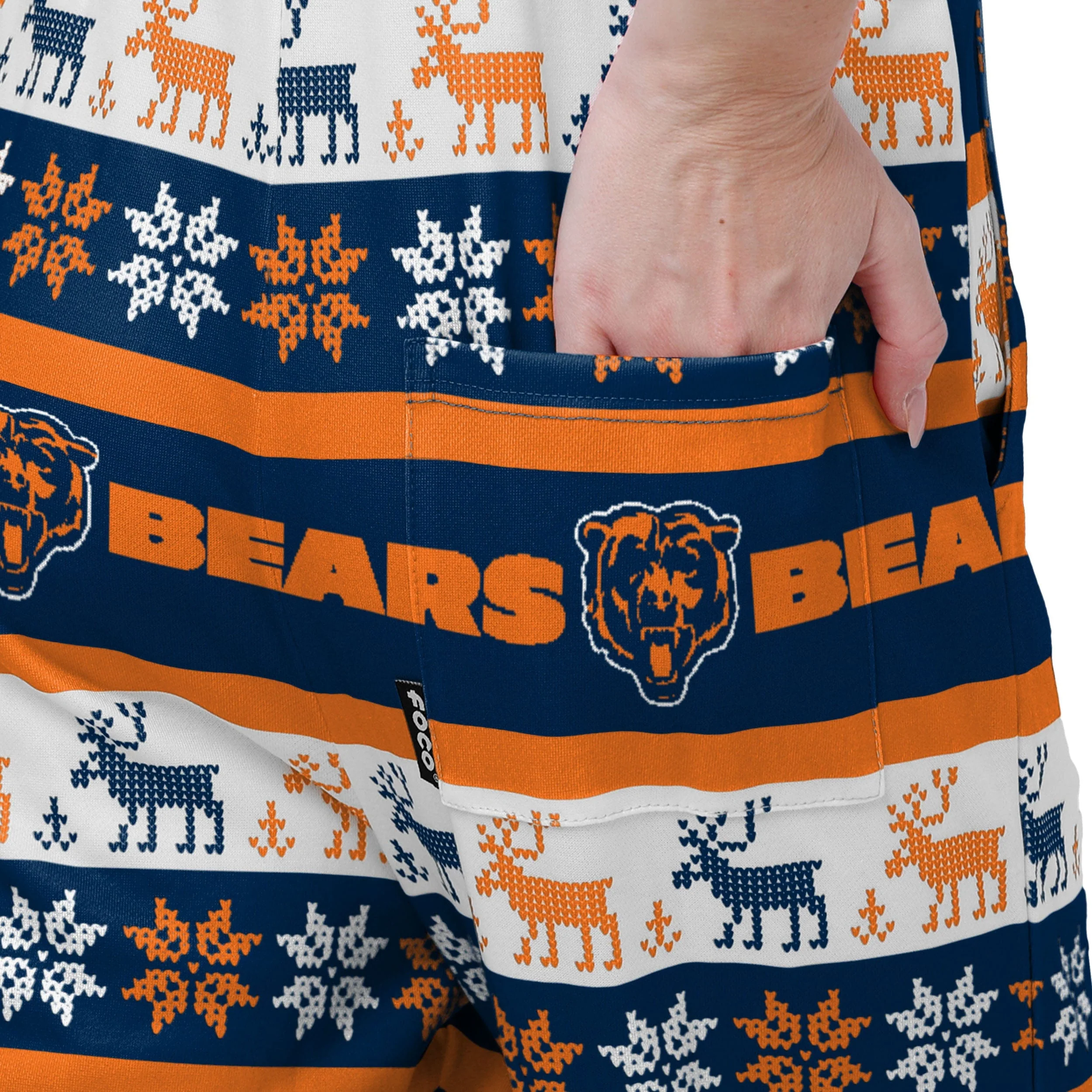 Chicago Bears NFL Womens Ugly Home Gating Bib Overalls - Image 6