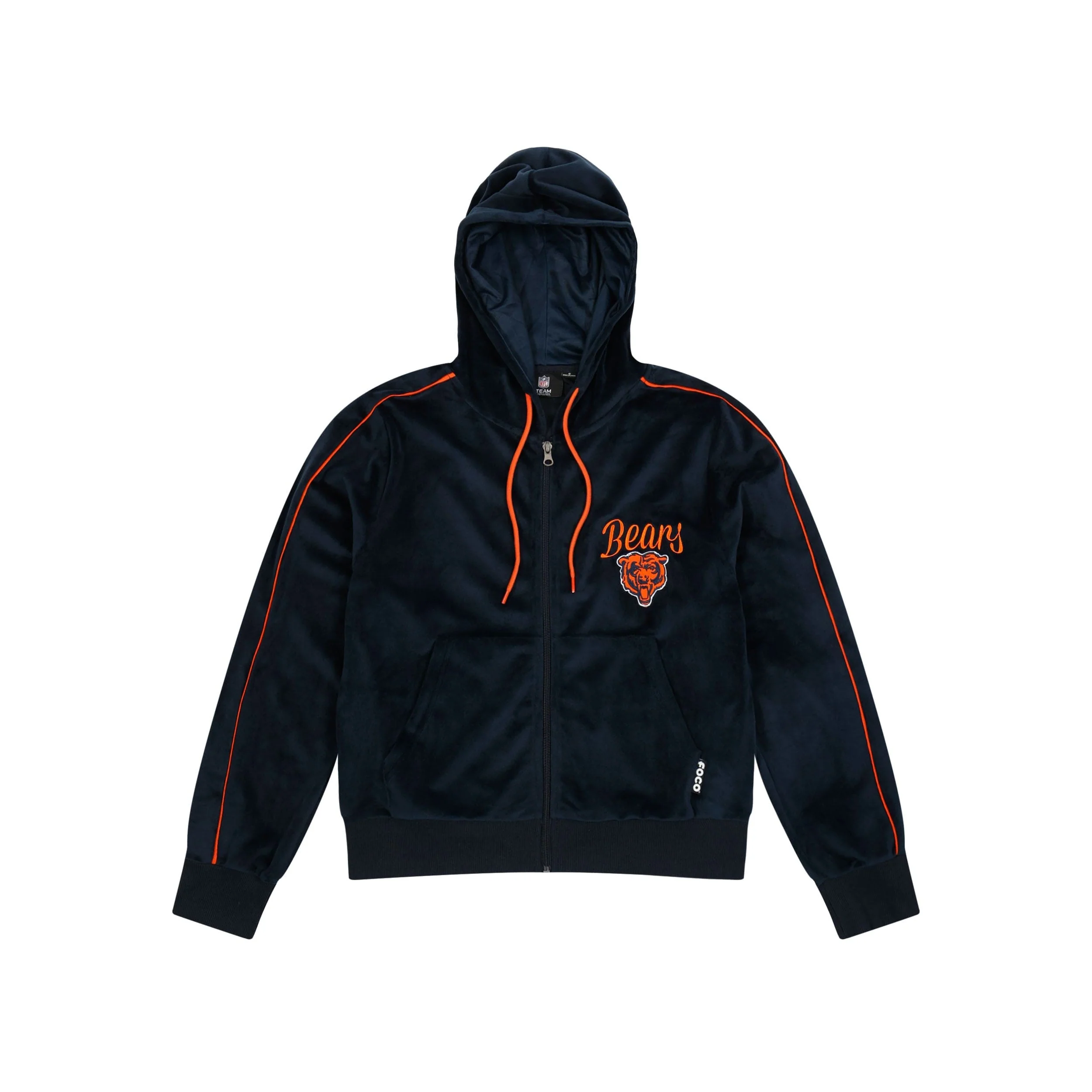 Chicago Bears NFL Womens Velour Zip Up Top - Image 4