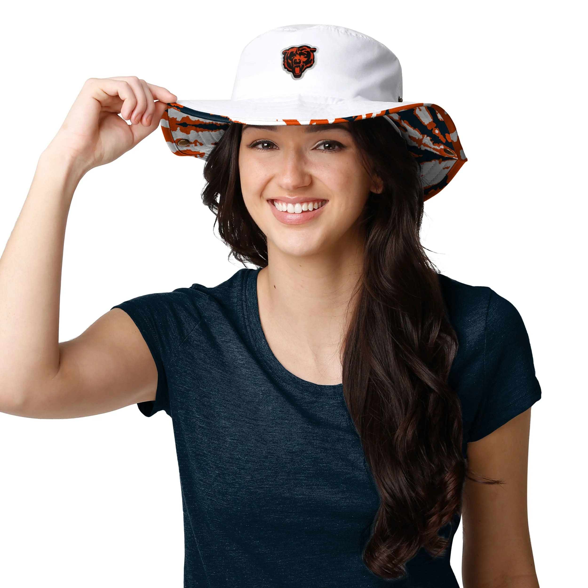 Chicago Bears NFL Womens White Hybrid Boonie Hat - Image 2
