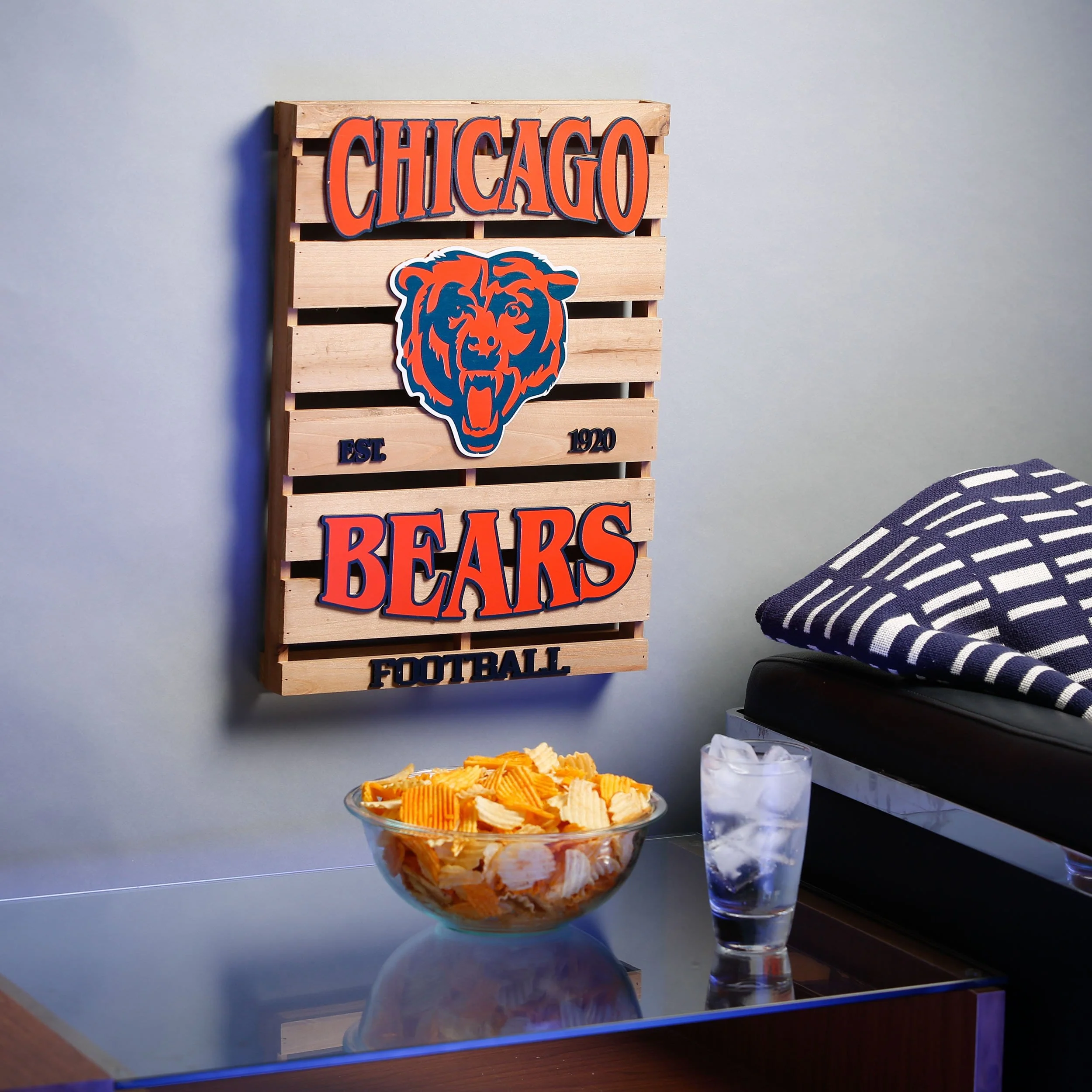 Chicago Bears NFL Wood Pallet Sign - Image 2