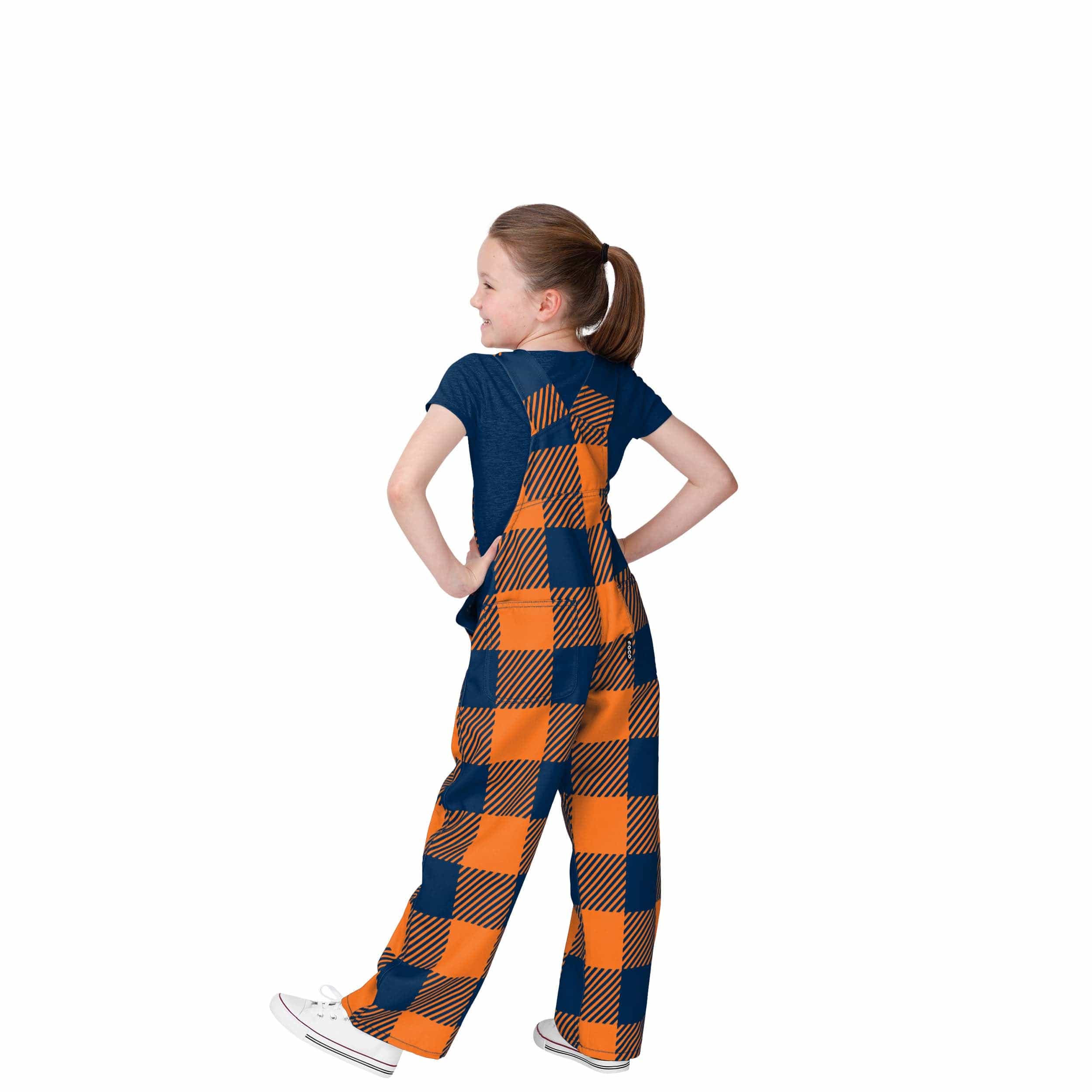Chicago Bears NFL Youth Plaid Bib Overalls - Image 2