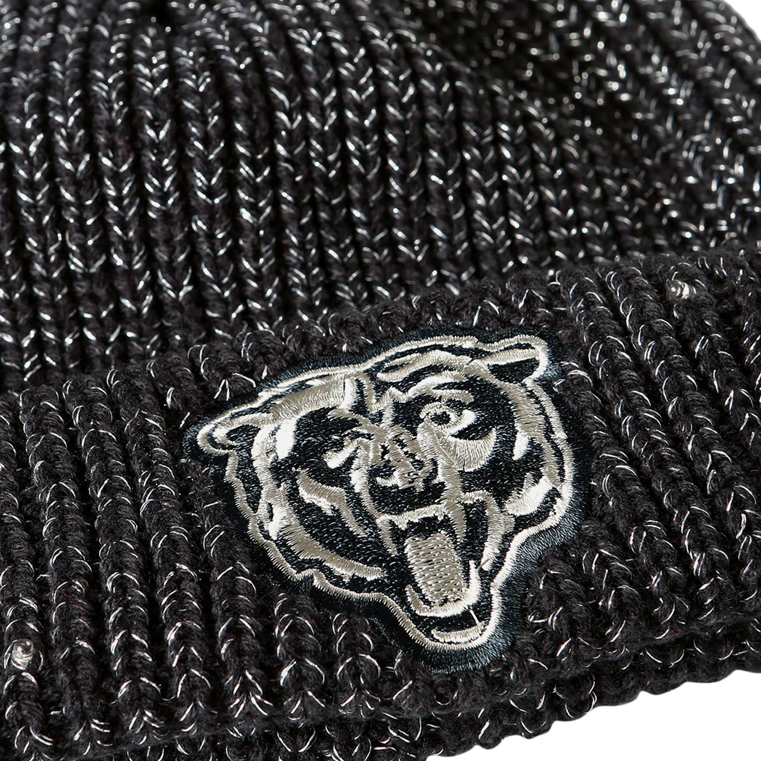 Chicago Bears Womens NFL Glitter Knit Light Up Beanie - Image 3