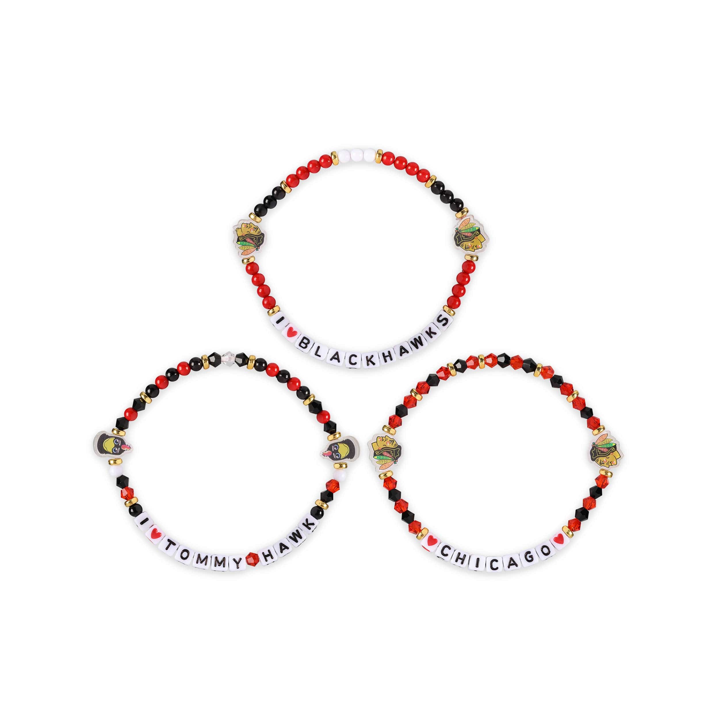 Chicago Blackhawks NHL 3 Pack Friendship Bracelet - Image 3