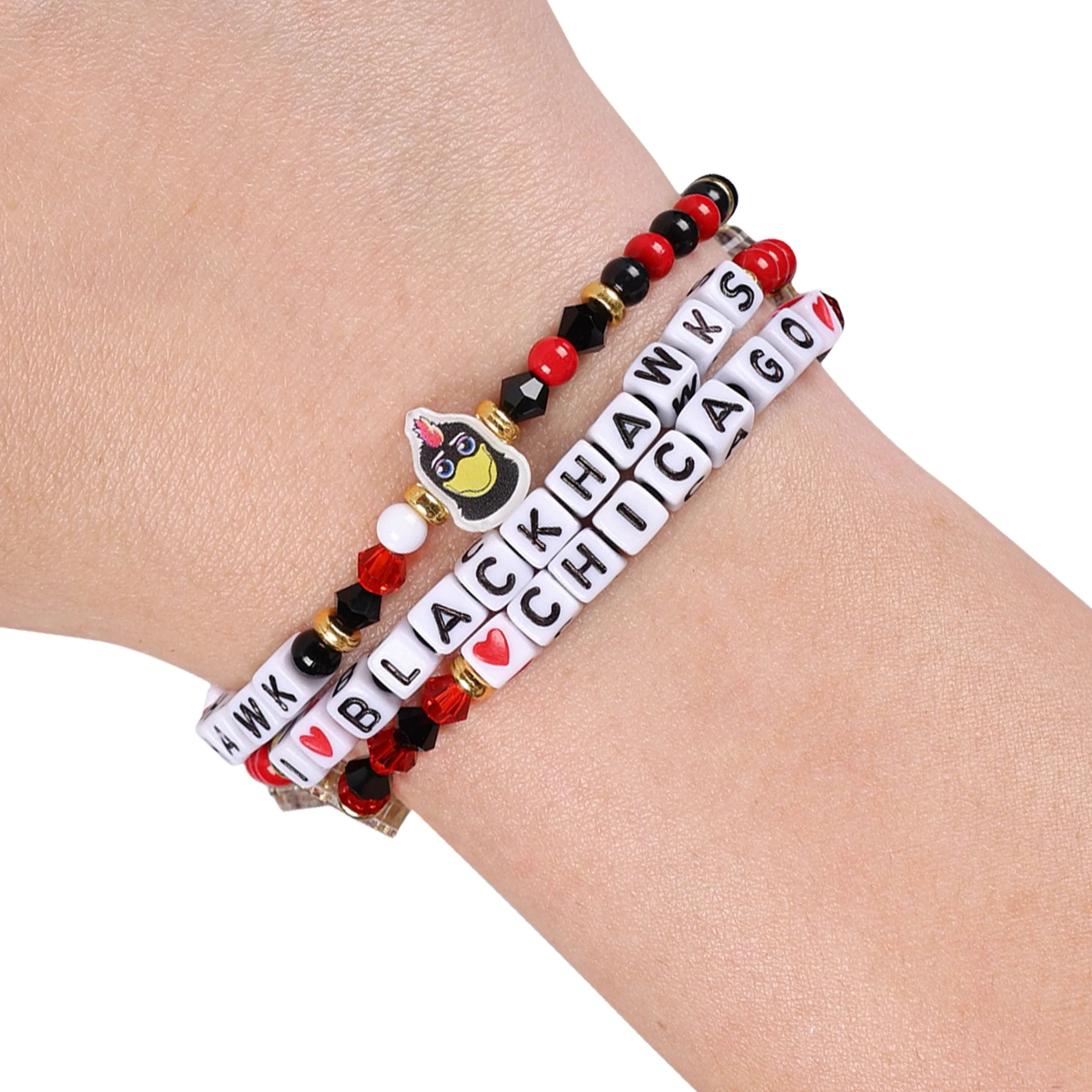 Chicago Blackhawks NHL 3 Pack Friendship Bracelet - Image 4
