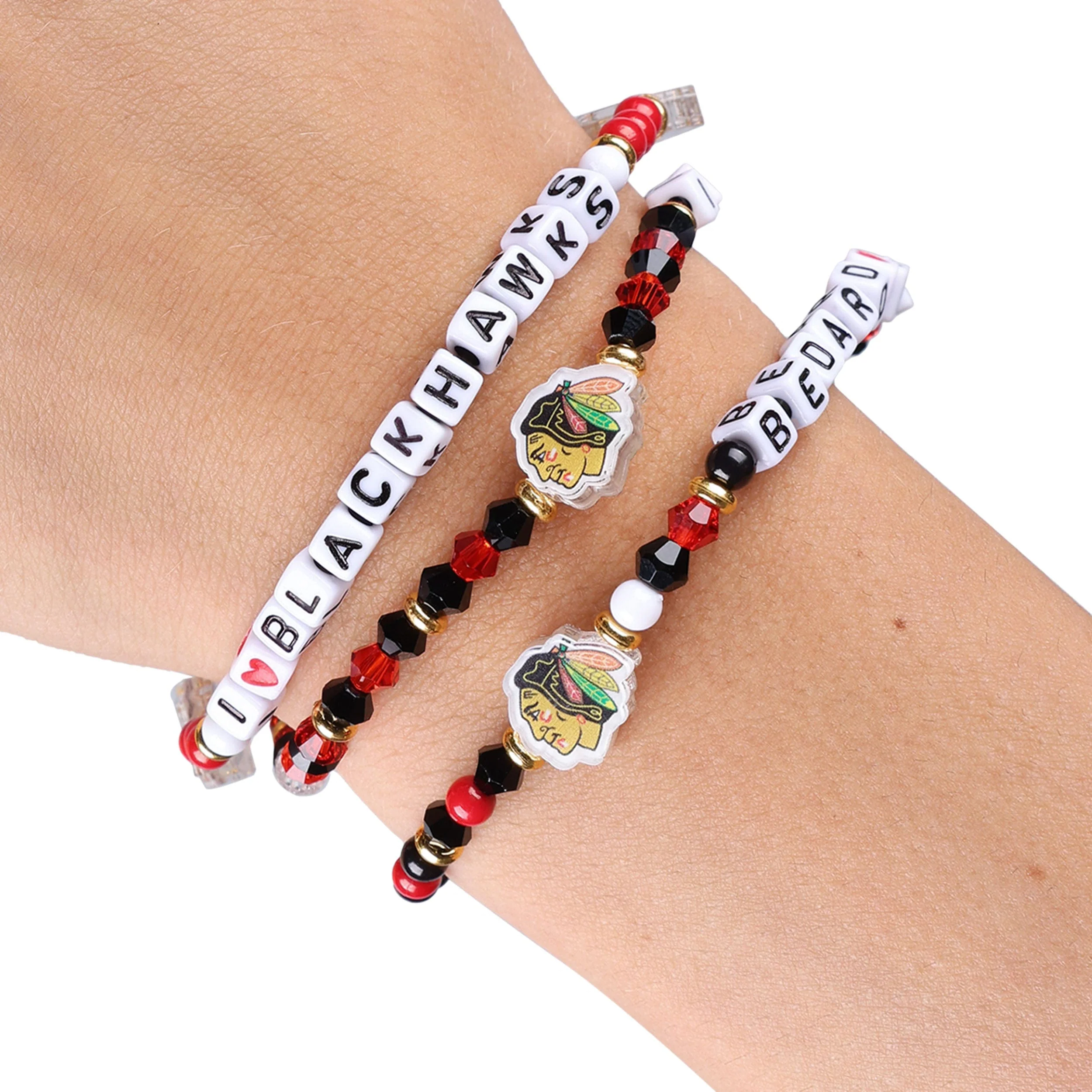 Chicago Blackhawks NHL Connor Bedard 3 Pack Player Friendship Bracelet - Image 4