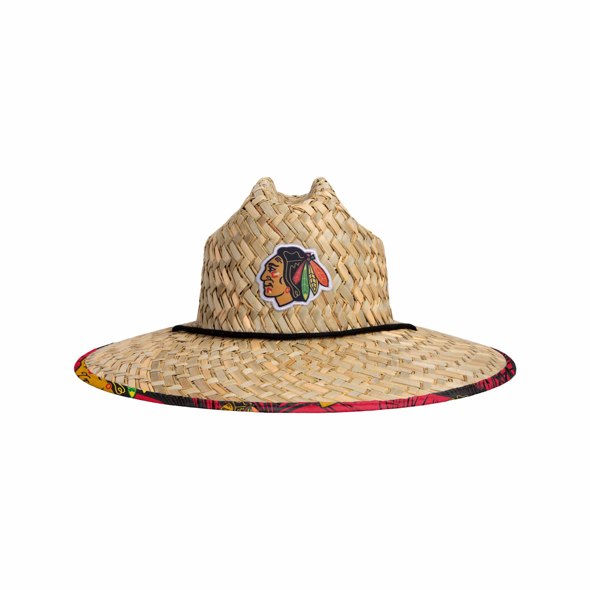 Chicago Blackhawks NHL Floral Straw Hat