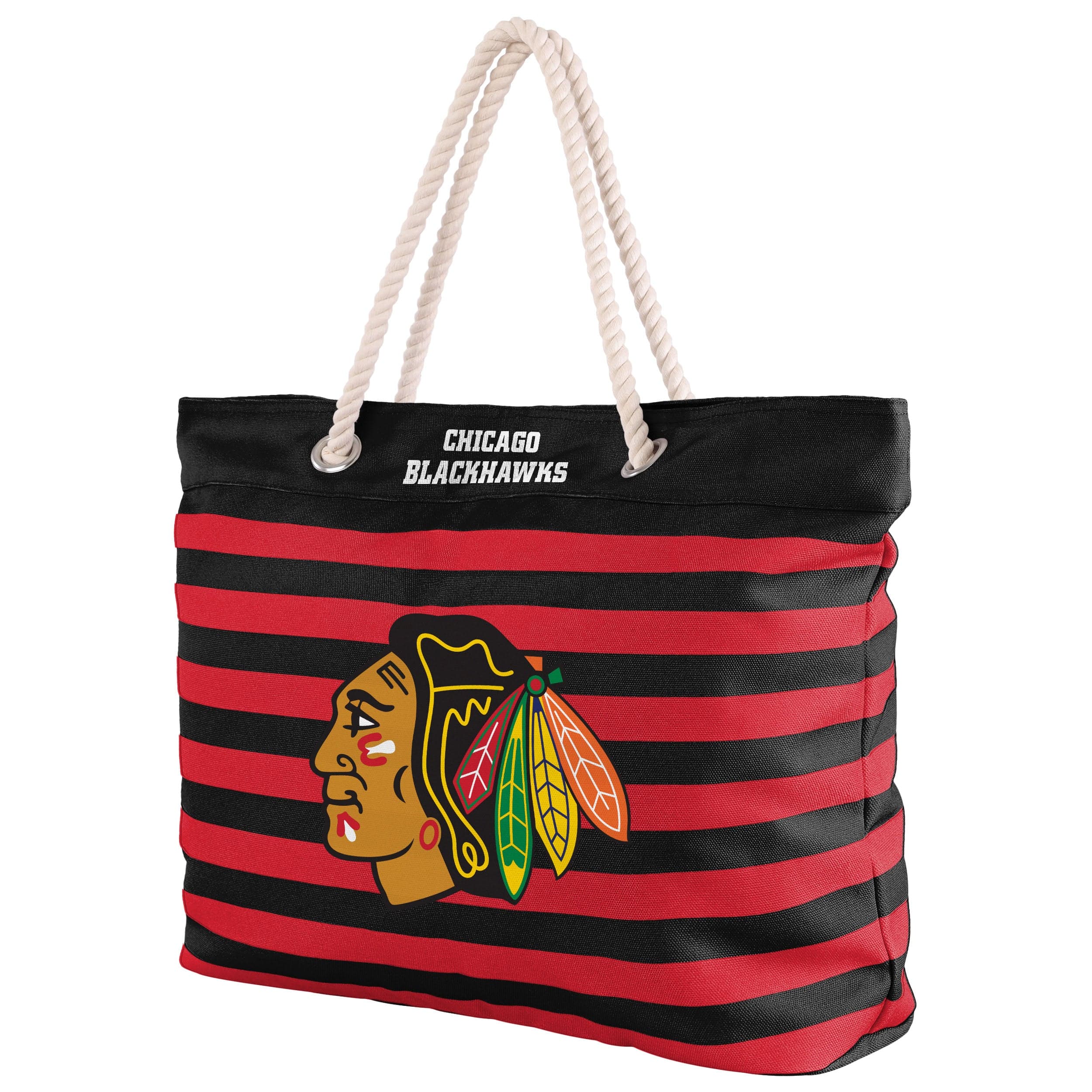 Chicago Blackhawks NHL Nautical Stripe Tote Bag - Image 2