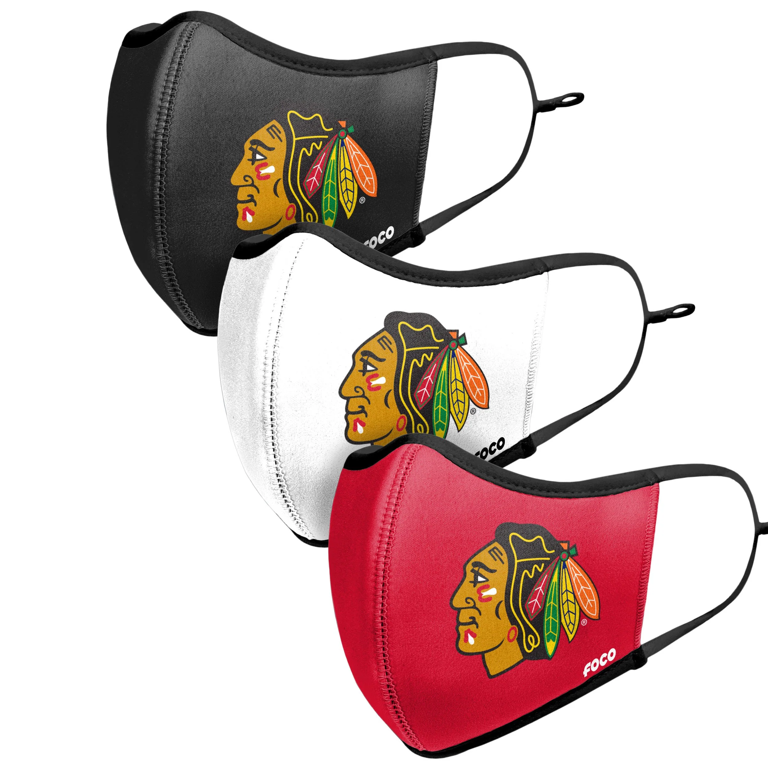 Chicago Blackhawks NHL Sport 3 Pack Face Cover - Image 4