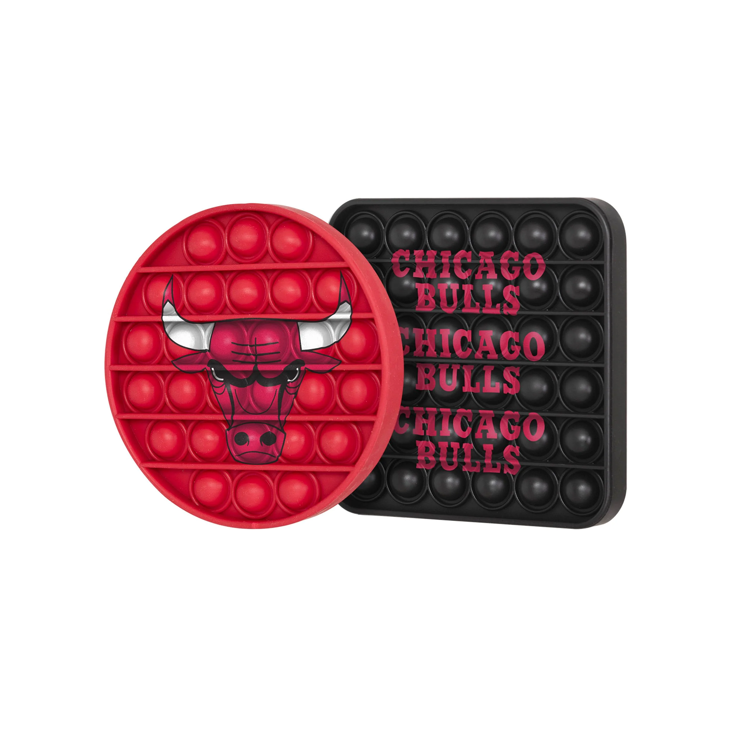 Chicago Bulls NBA 2 Pack Ball & Square Push-Itz Fidget