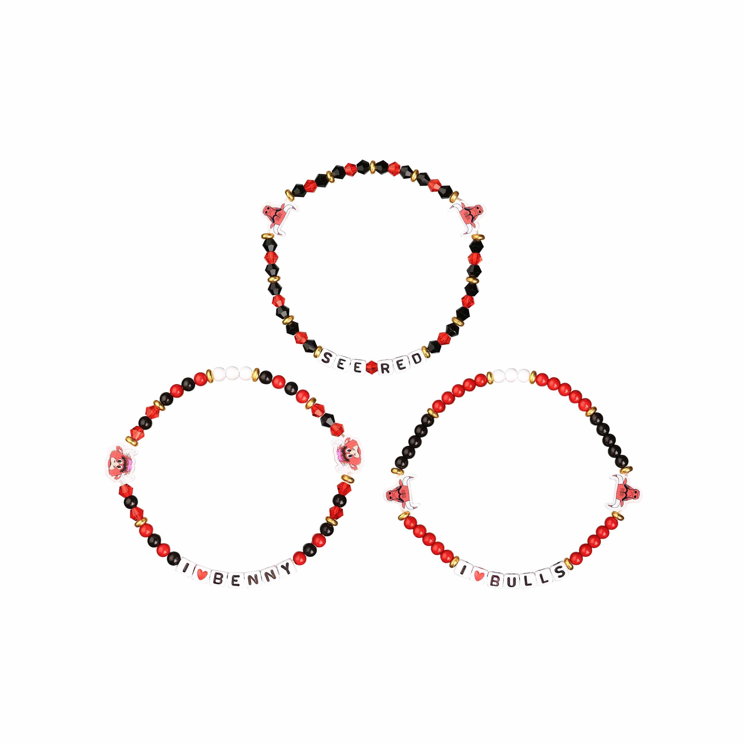 Chicago Bulls NBA 3 Pack Friendship Bracelet - Image 3
