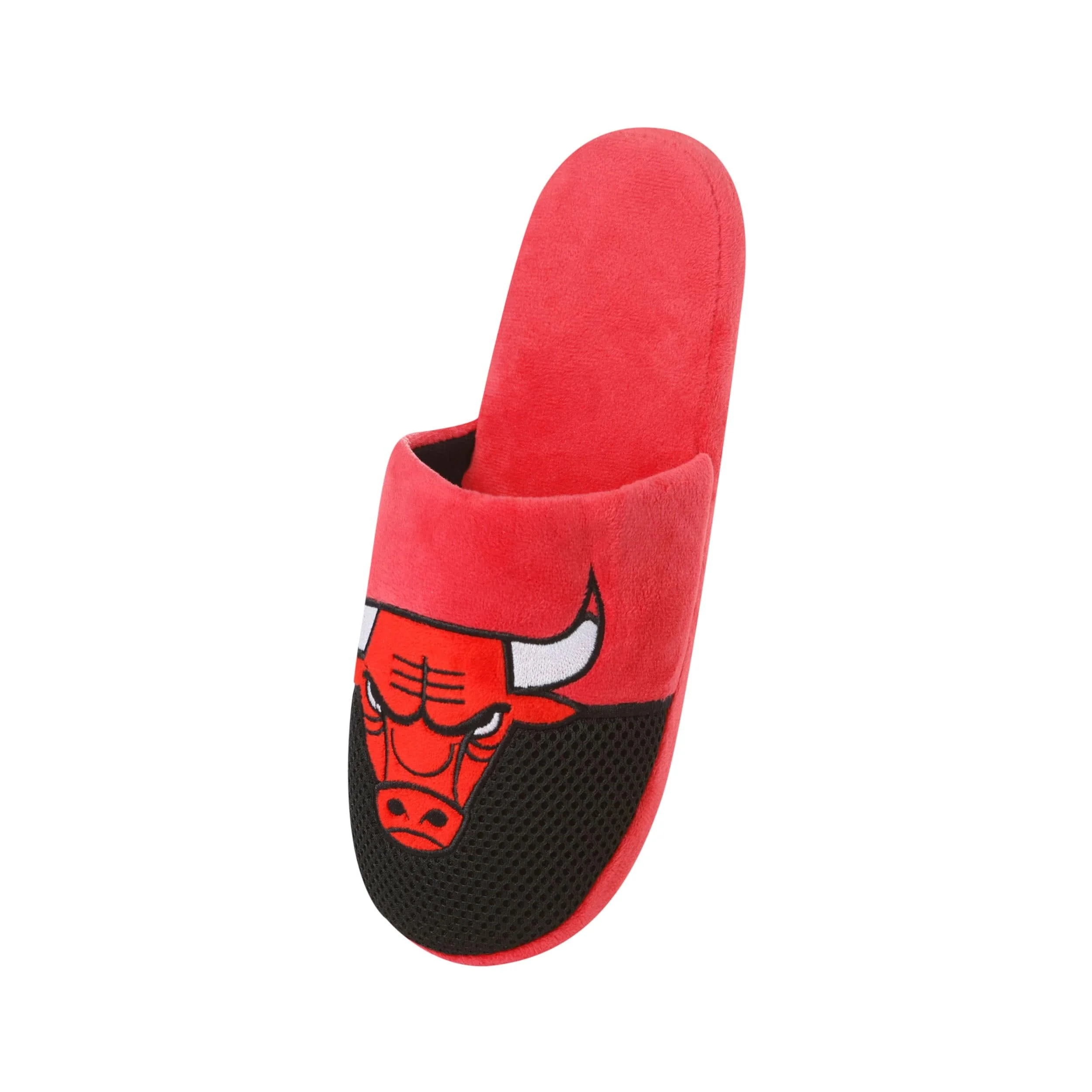 Chicago Bulls NBA Mens Team Logo Staycation Slippers - Image 3