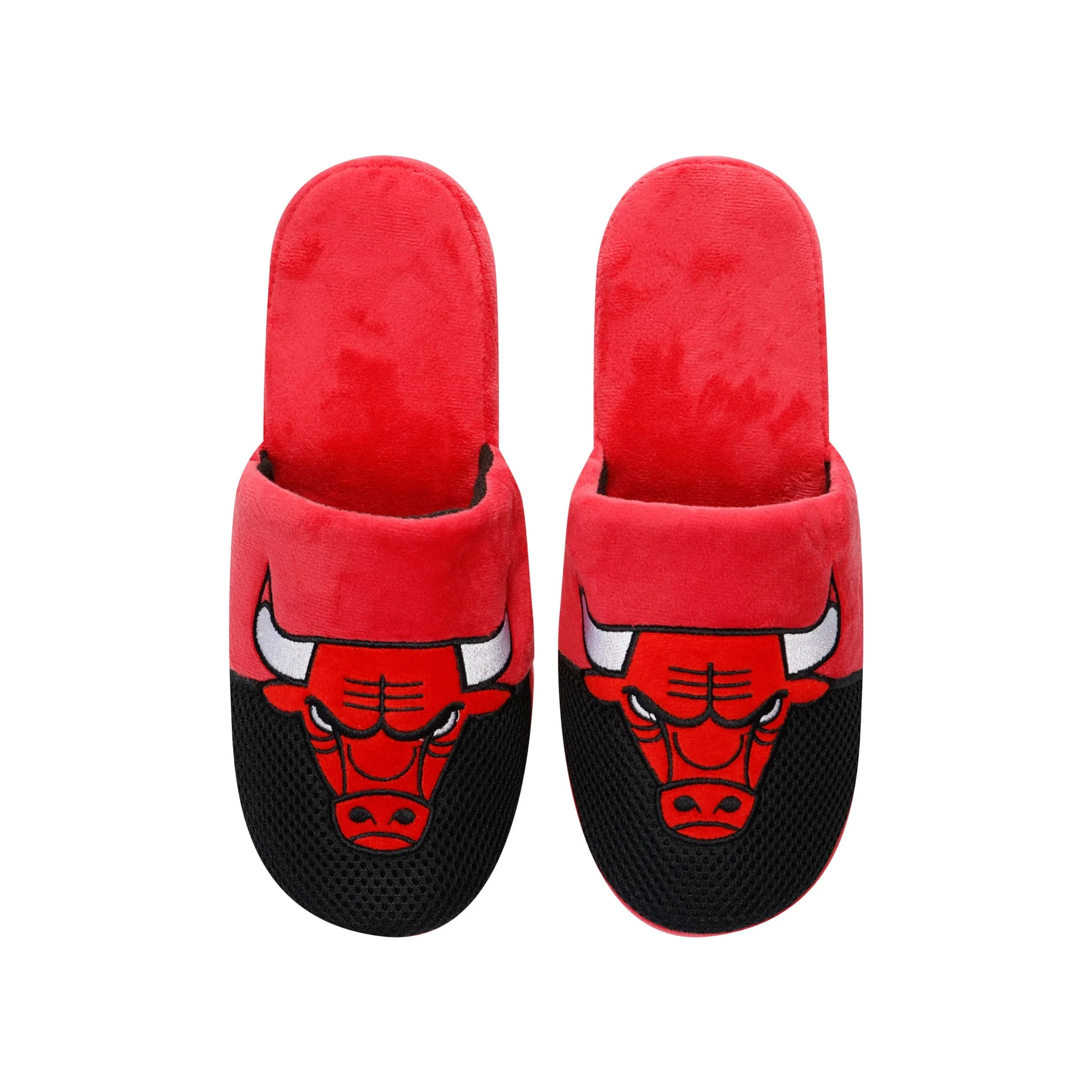 Chicago Bulls NBA Mens Team Logo Staycation Slippers - Image 4
