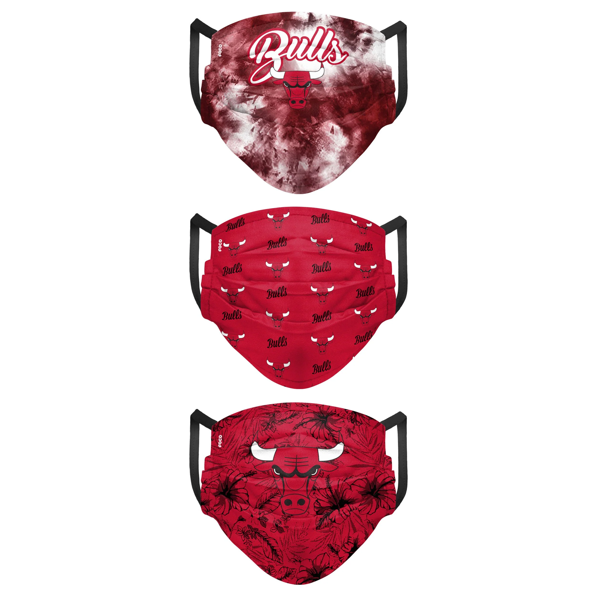Chicago Bulls NBA Womens Matchday 3 Pack Face Cover - Image 2