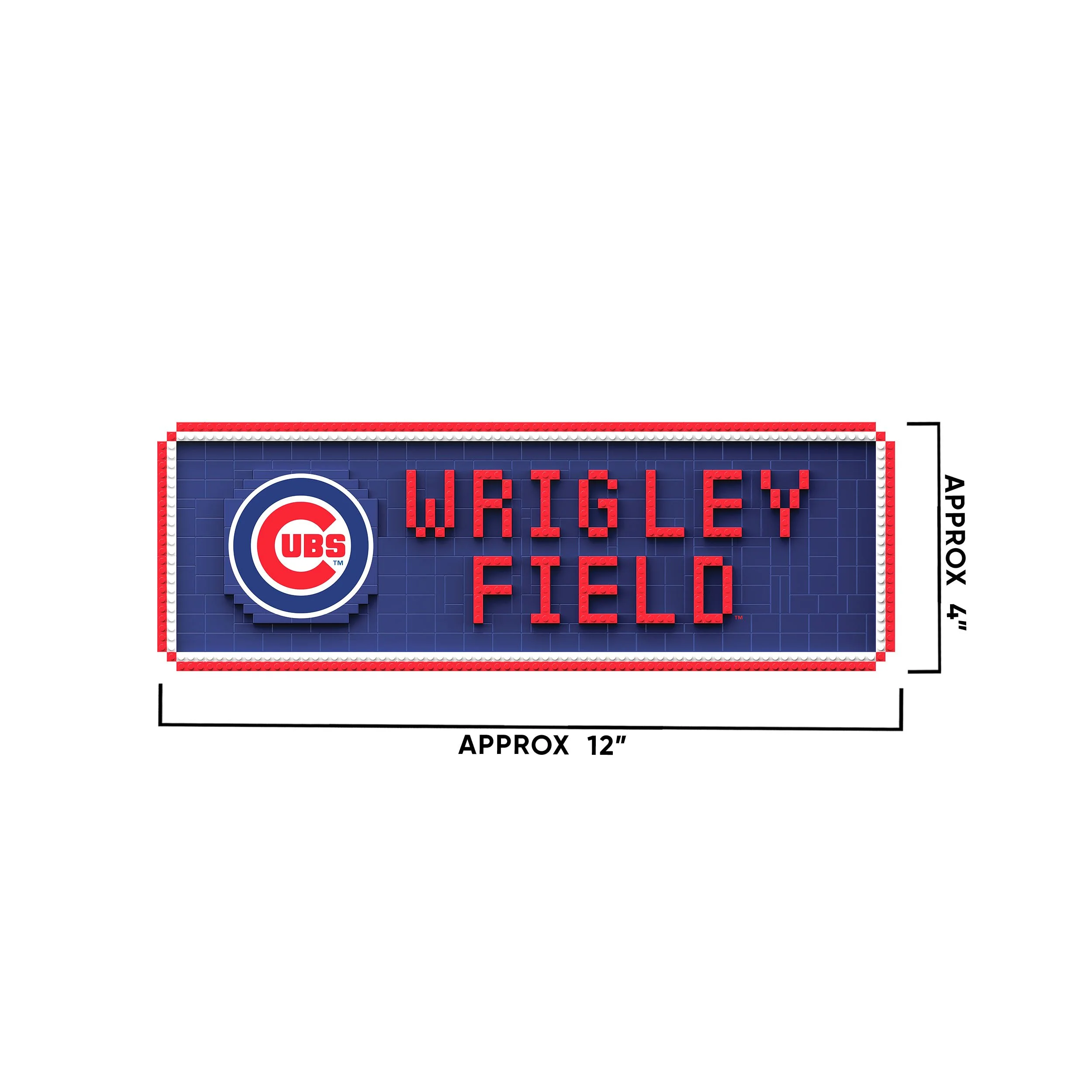 Chicago Cubs MLB BRXLZ Stadium Street Sign - Image 2