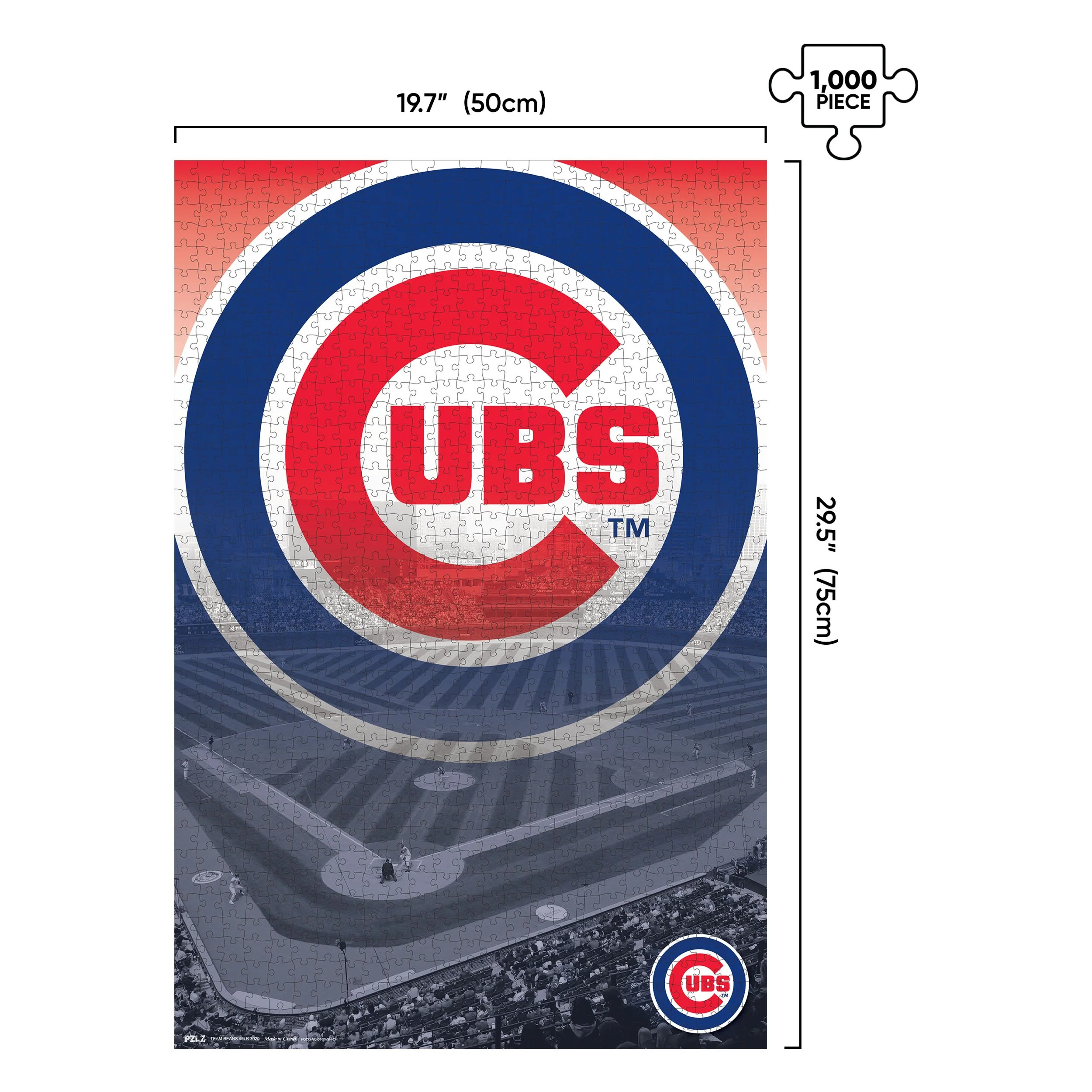 Chicago Cubs MLB 1000 Piece Jigsaw Puzzle PZLZ Stadium - Wrigley Field - Image 2