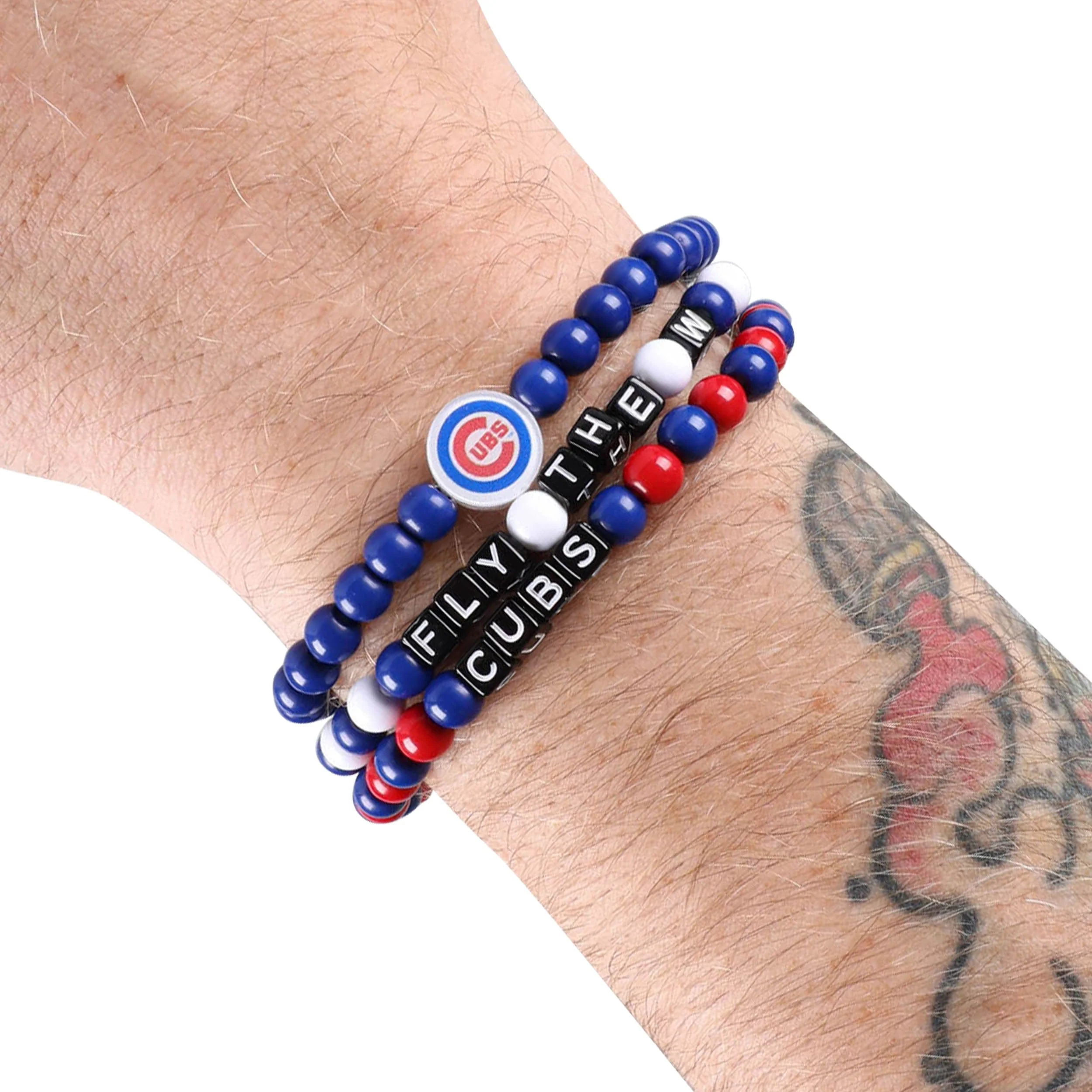 Chicago Cubs MLB 3 Pack Beaded Friendship Bracelet - Image 4