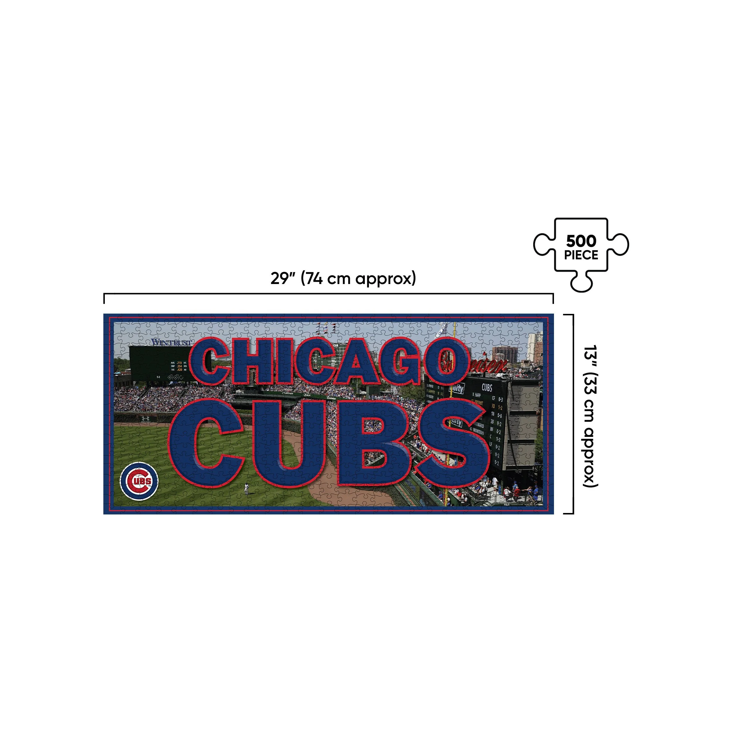 Chicago Cubs MLB 500 Piece Stadiumscape Jigsaw Puzzle PZLZ - Wrigley Field - Image 2
