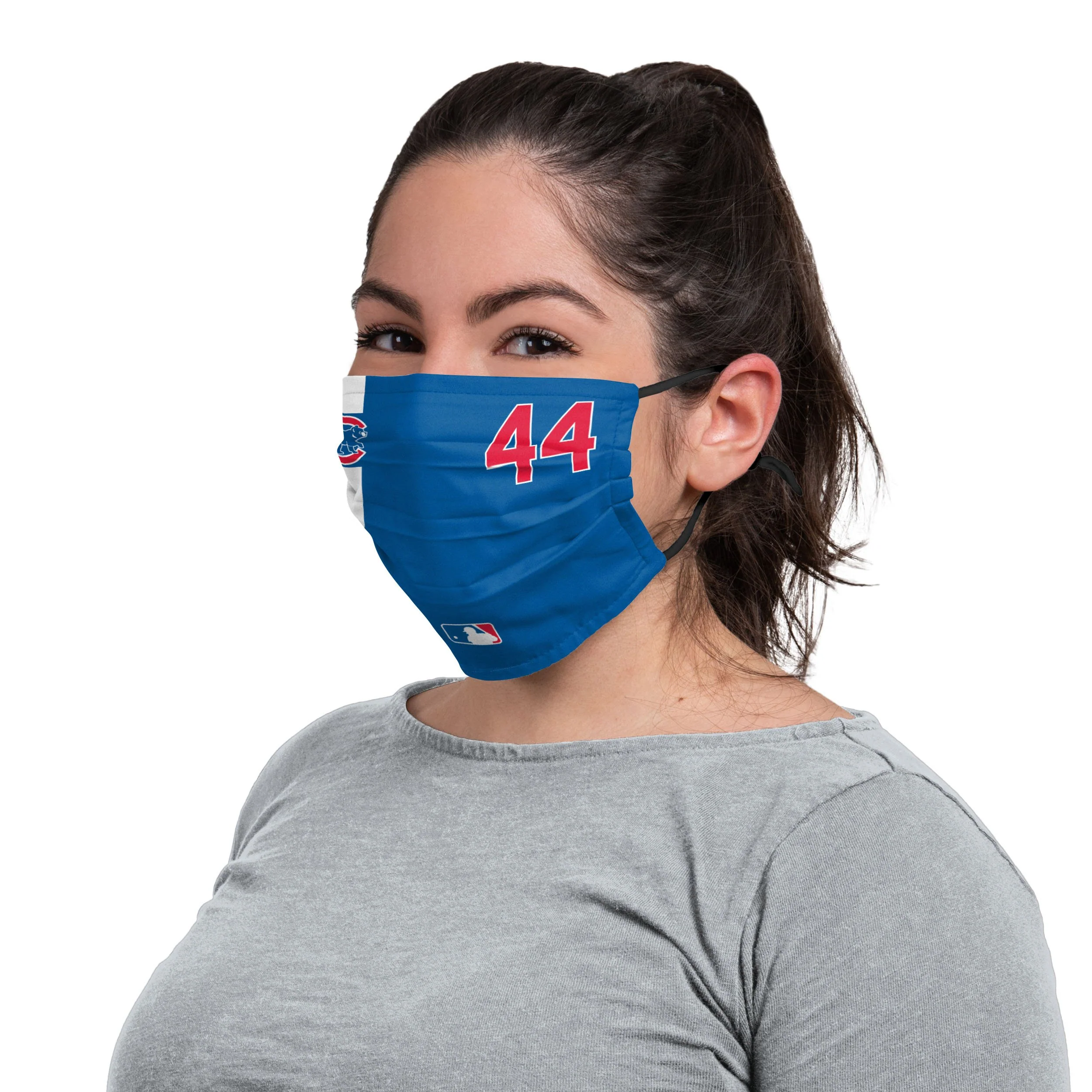 Chicago Cubs MLB Anthony Rizzo On-Field Adjustable Blue Face Cover - Image 3