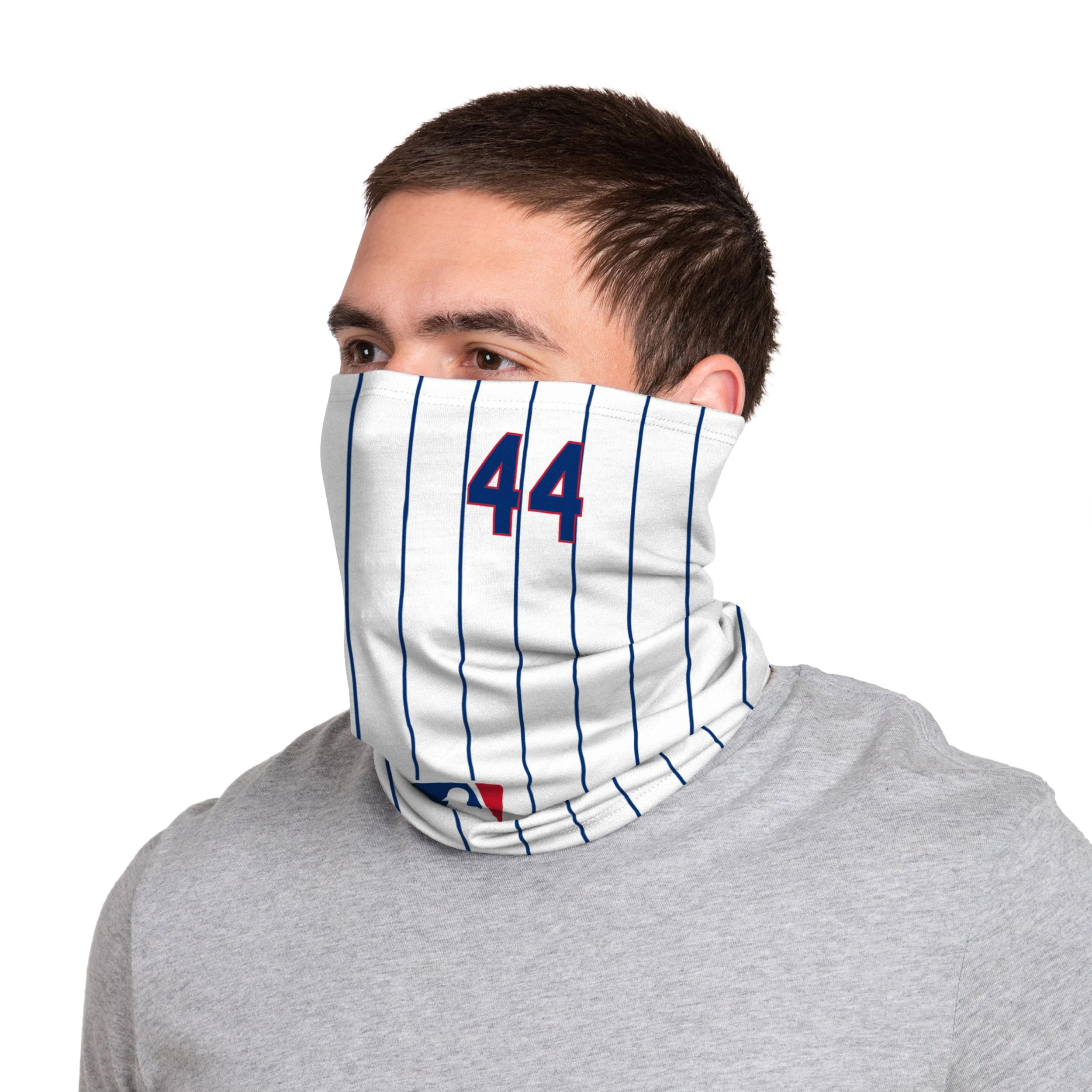 Chicago Cubs MLB Anthony Rizzo On-Field Gameday Pinstripe Stitched Gaiter Scarf - Image 3