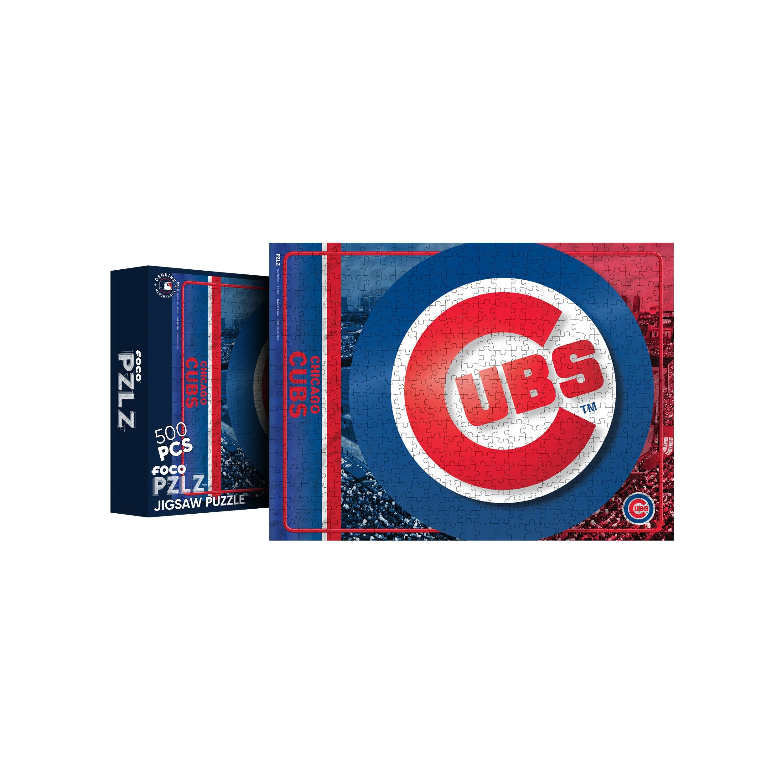 Chicago Cubs MLB Big Logo 500 Piece Jigsaw Puzzle PZLZ
