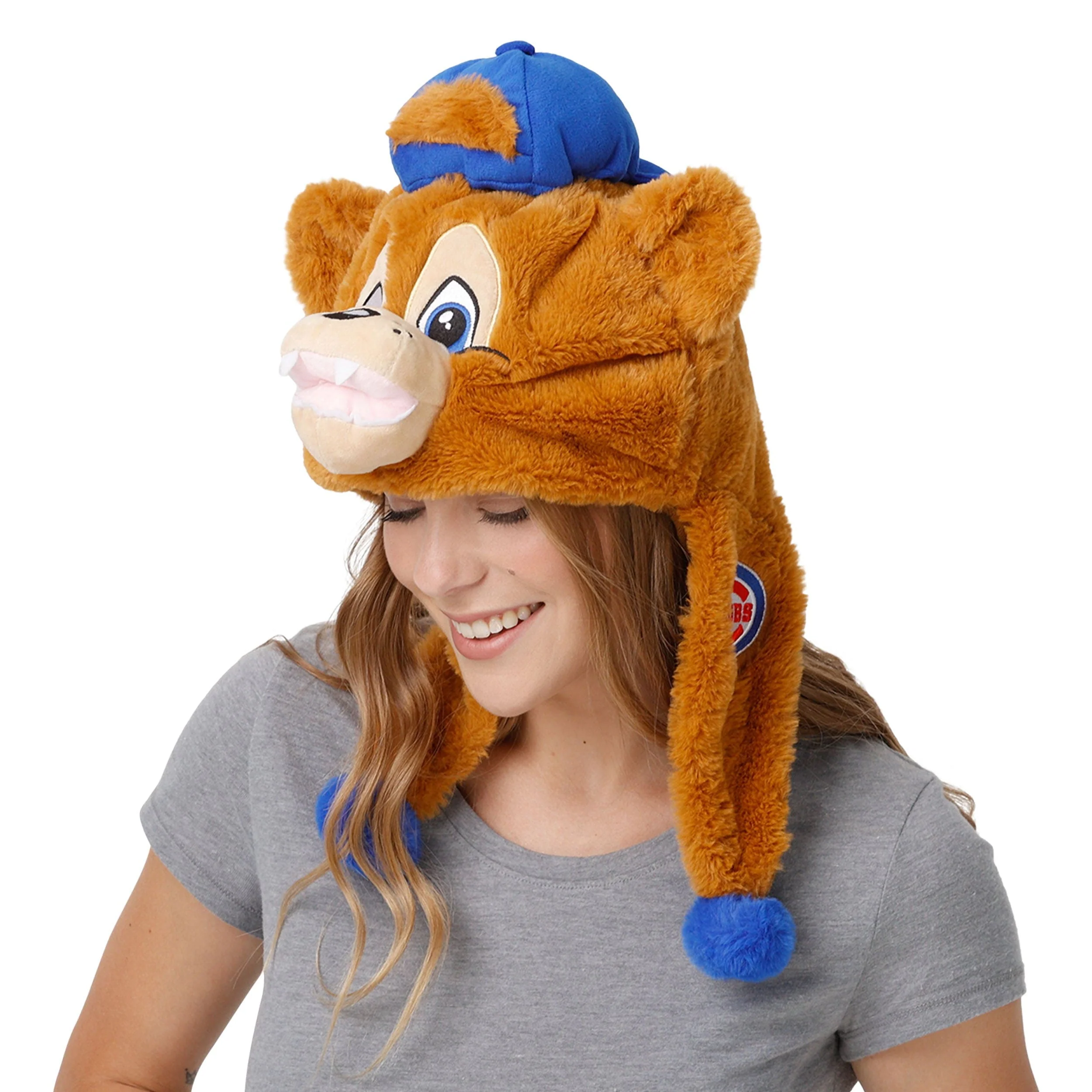 Chicago Cubs MLB Clark Mascot Plush Hat - Image 3