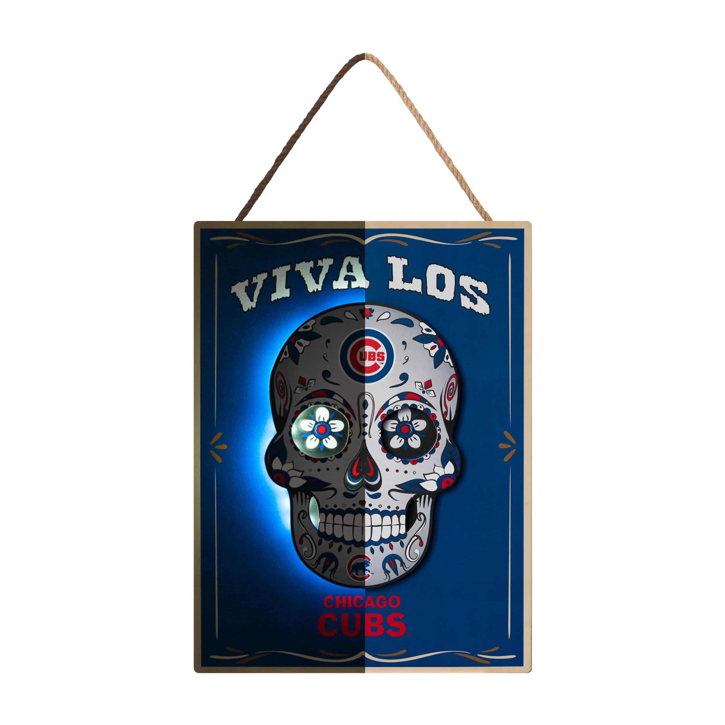Chicago Cubs MLB Day ofThe Dead LED Sign