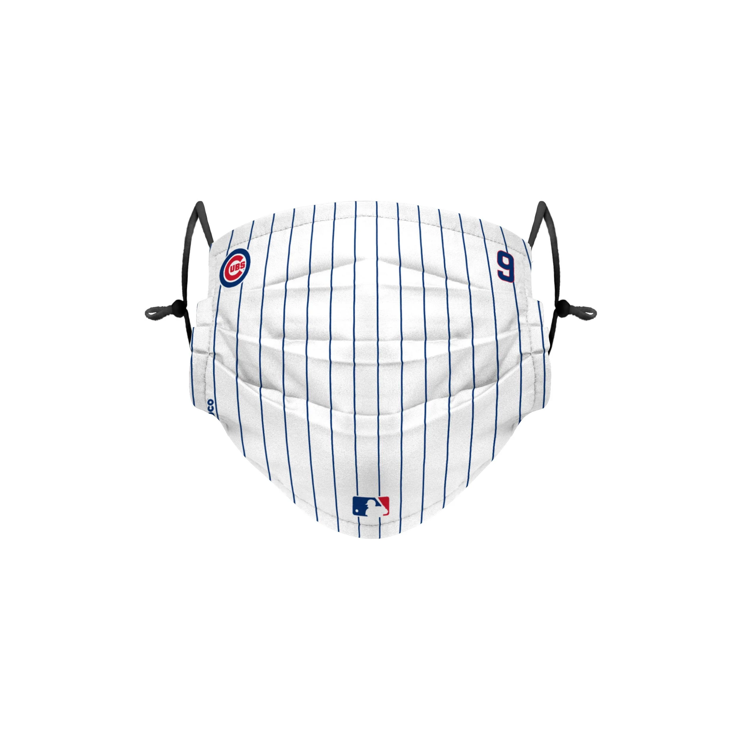 Chicago Cubs MLB Javier Baez On-Field Gameday Pinstripe Adjustable Face Cover