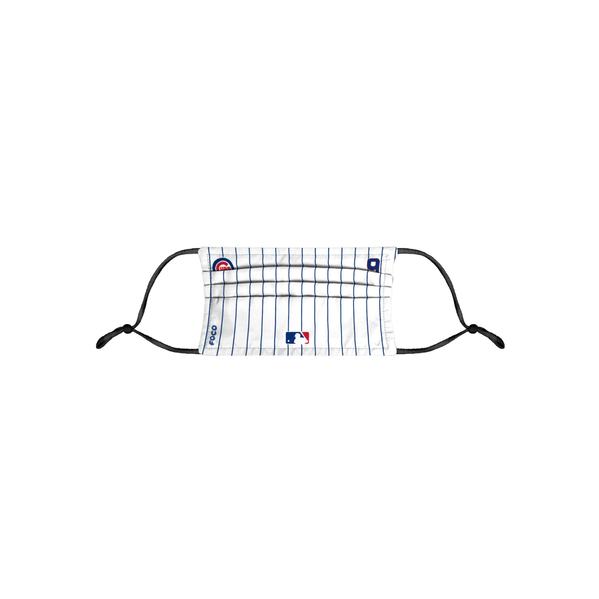 Chicago Cubs MLB Javier Baez On-Field Gameday Pinstripe Adjustable Face Cover - Image 6