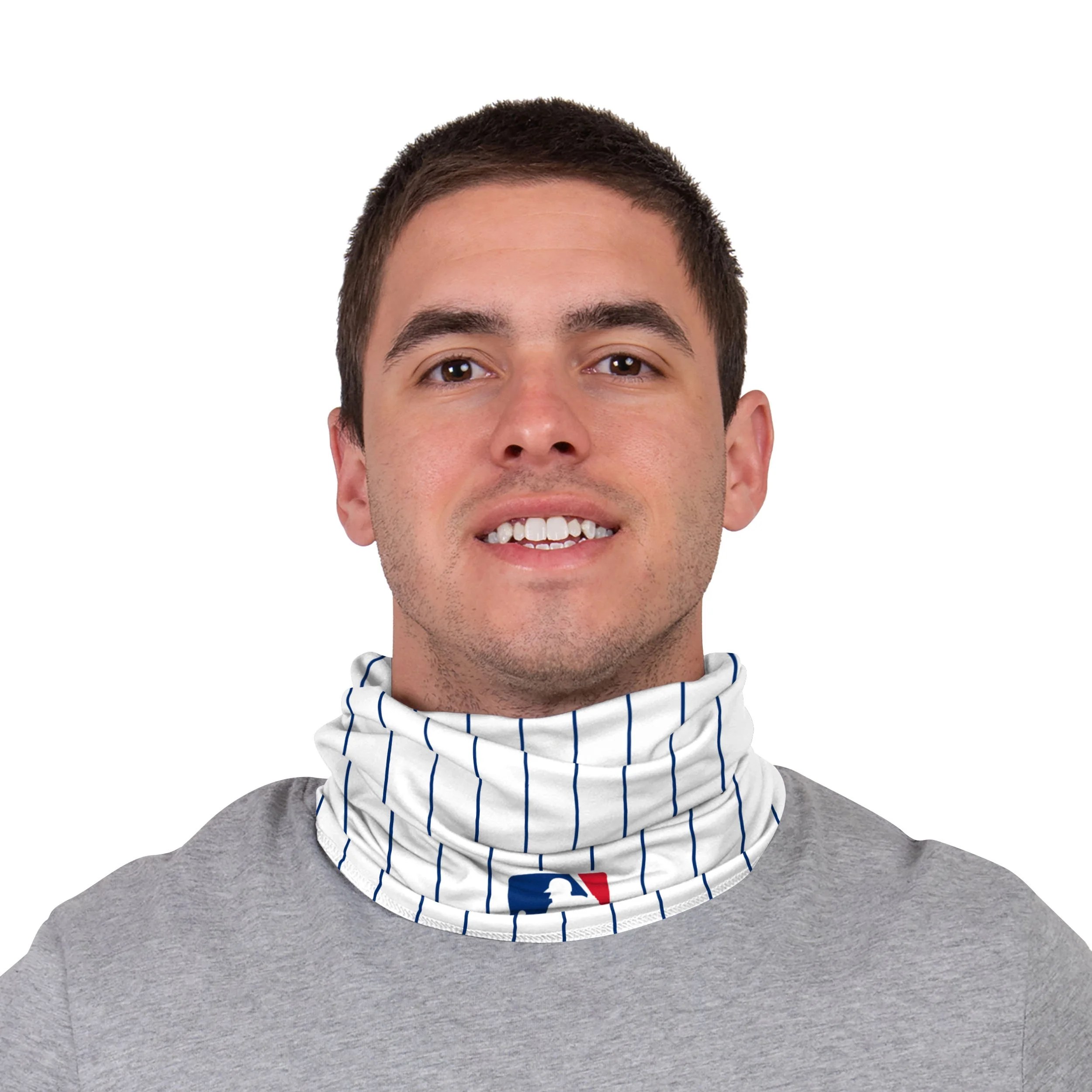 Chicago Cubs MLB Kris Bryant On-Field Gameday Pinstripe Stitched Gaiter Scarf - Image 2