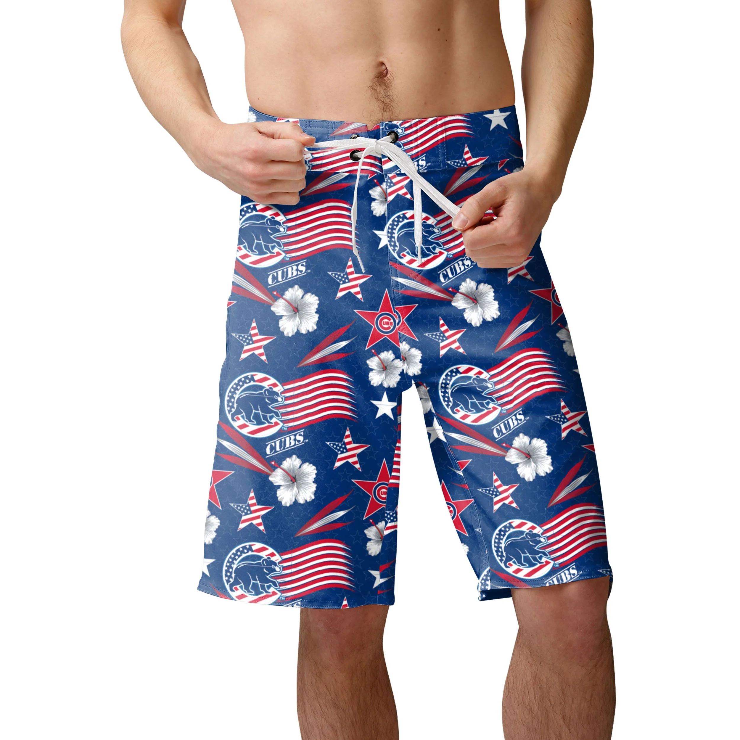 Chicago Cubs MLB Mens Americana Boardshorts - Image 2
