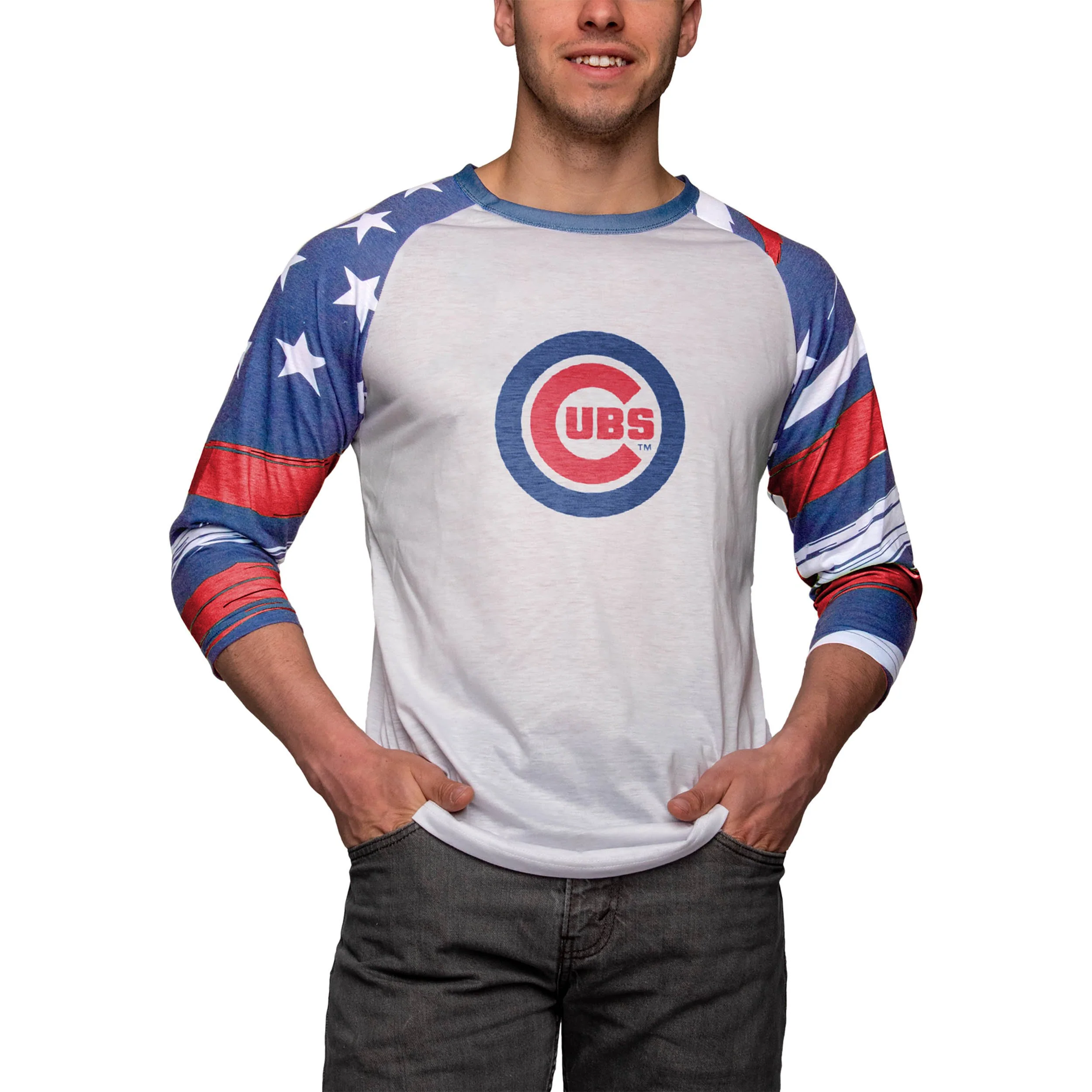 Chicago Cubs MLB Mens Americana Raglan T-Shirt