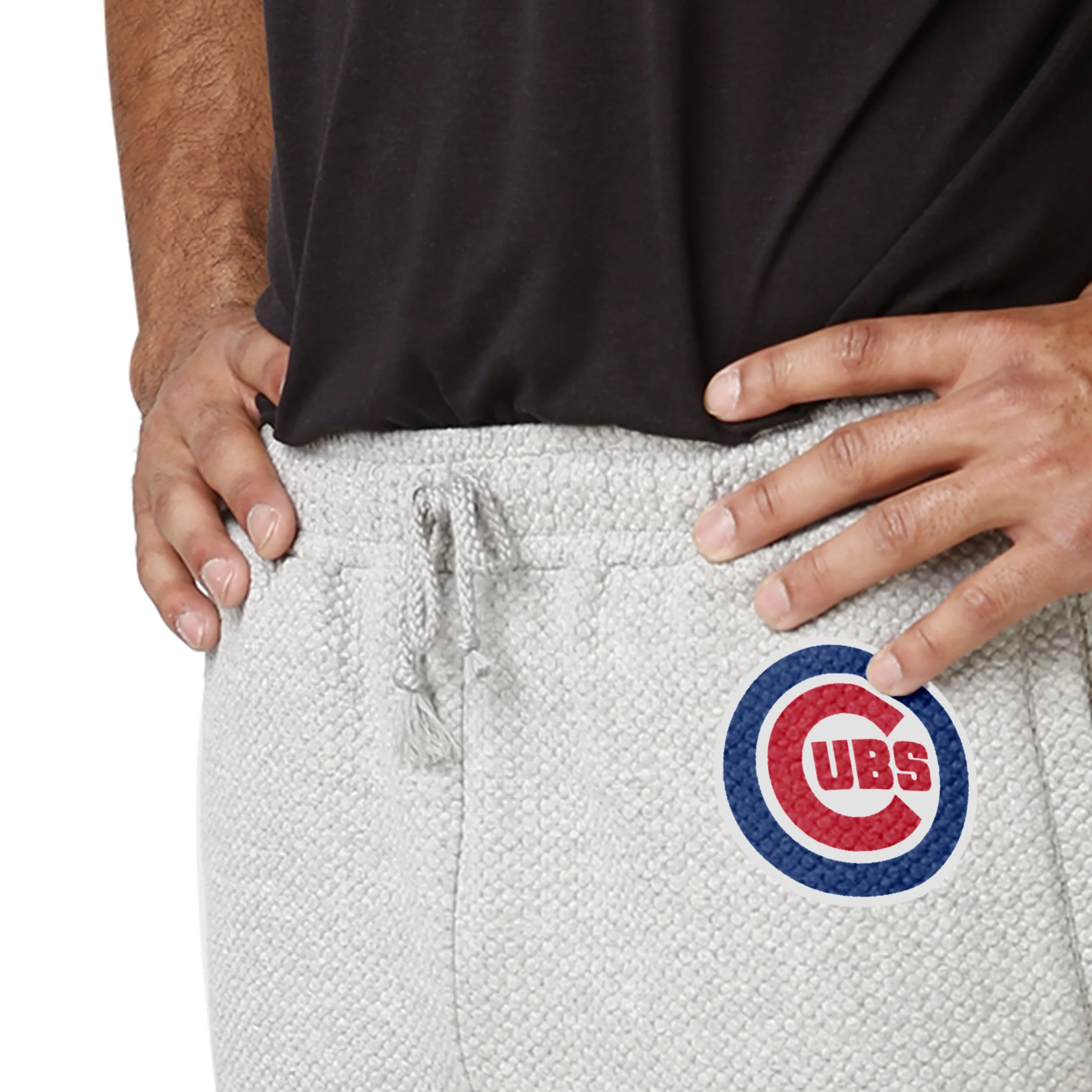 Chicago Cubs MLB Mens Gray Woven Joggers - Image 4