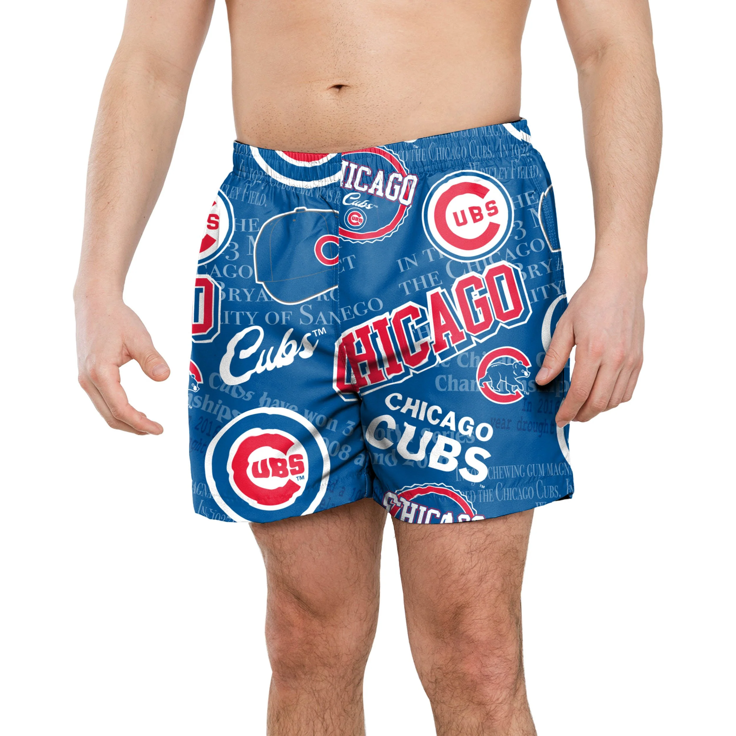Chicago Cubs MLB Mens Logo Rush Swimming Trunks - Image 2