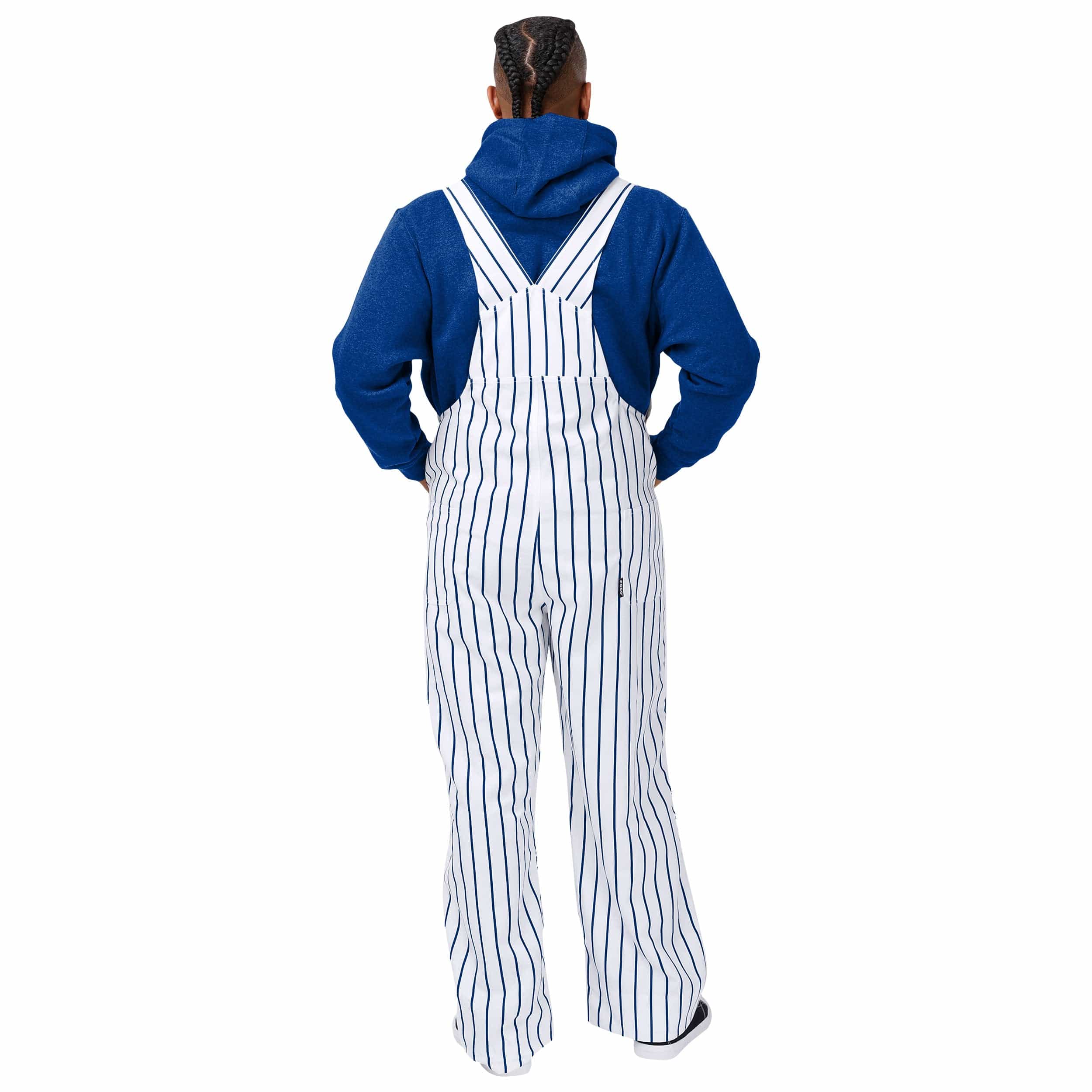 Chicago Cubs MLB Mens Pinstripe Bib Overalls - Image 2