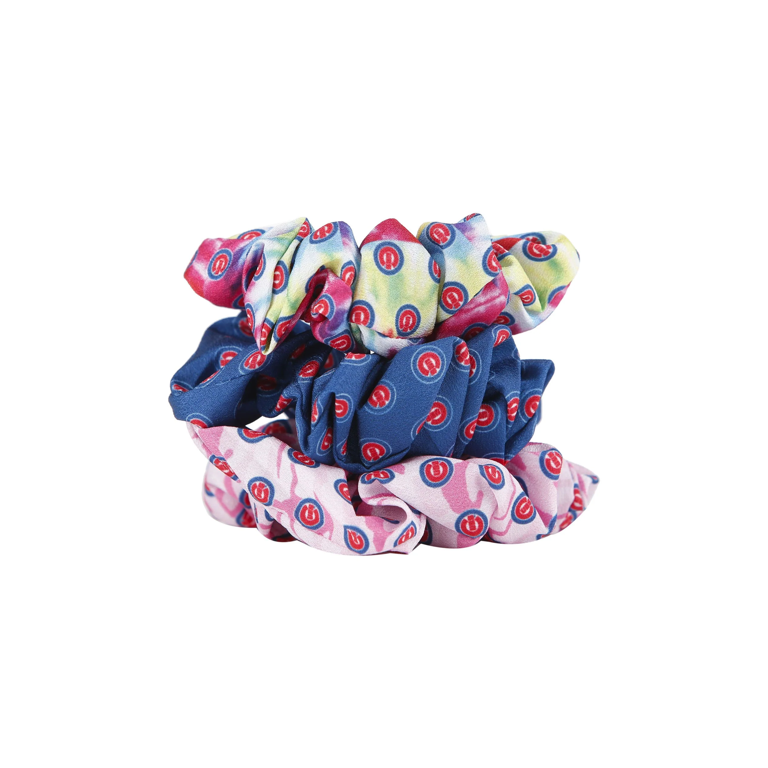 Chicago Cubs MLB Mini Print 3 Pack Scrunchies - Image 2