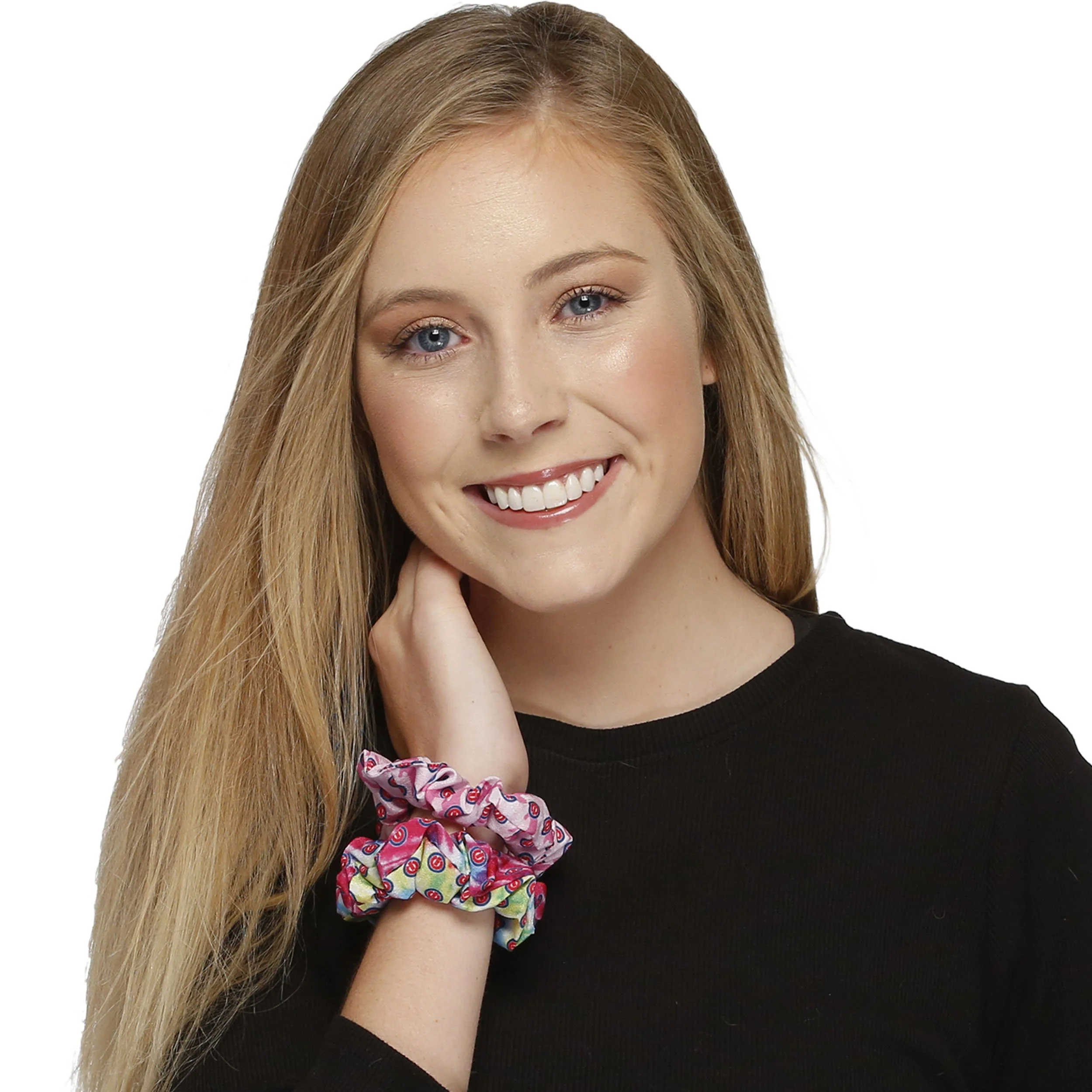Chicago Cubs MLB Mini Print 3 Pack Scrunchies - Image 5