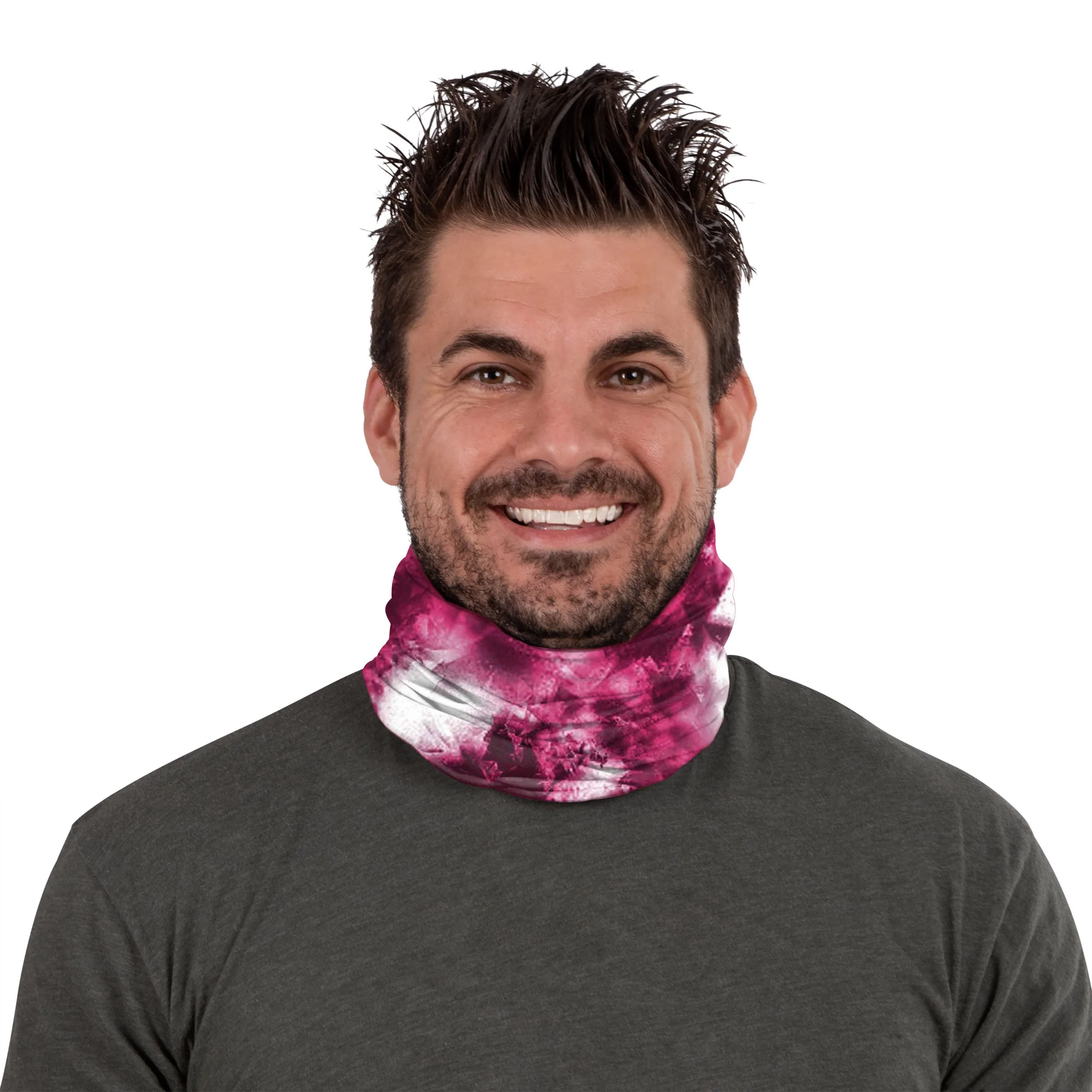 Chicago Cubs MLB Pink Tie-Dye Gaiter Scarf - Image 3