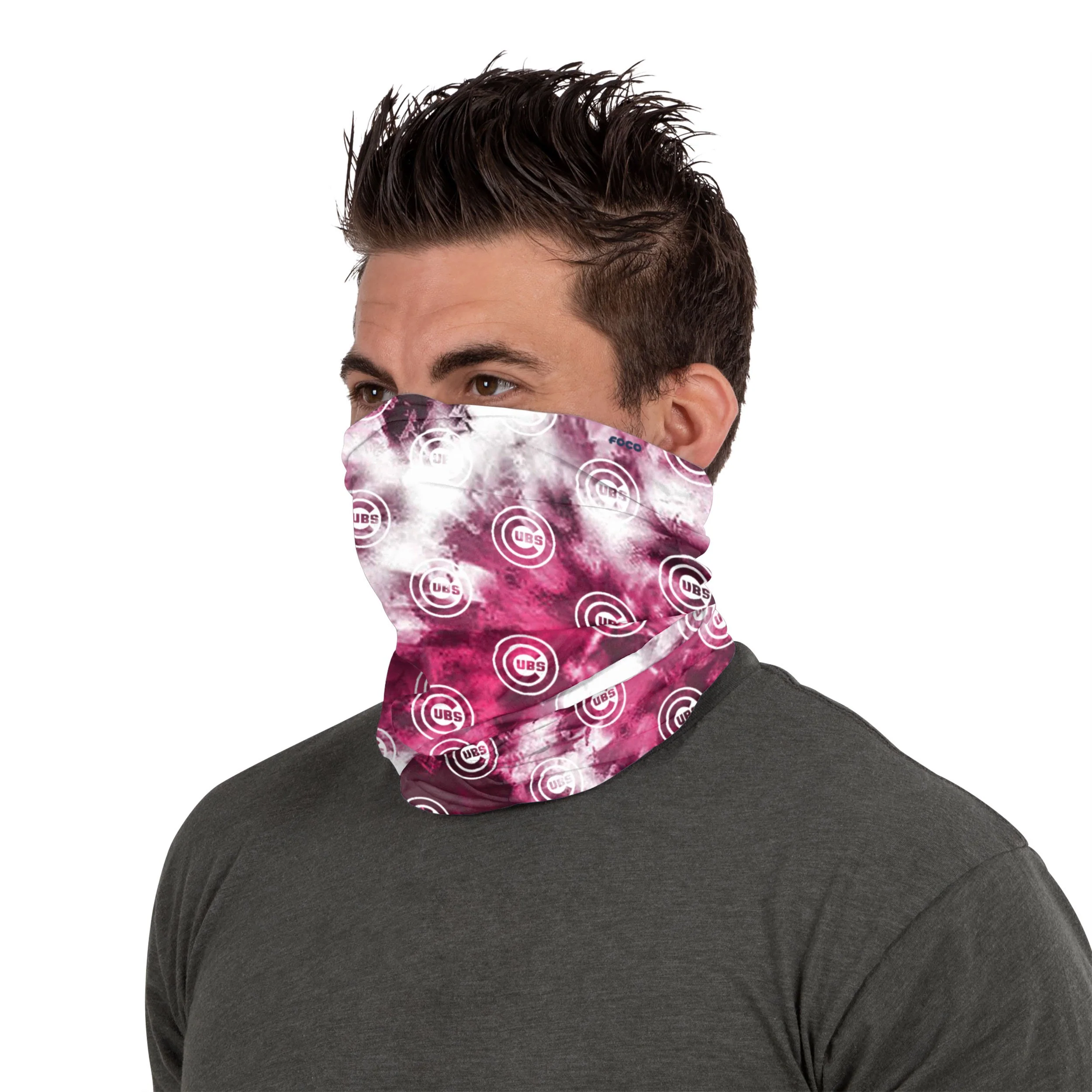 Chicago Cubs MLB Pink Tie-Dye Gaiter Scarf - Image 4
