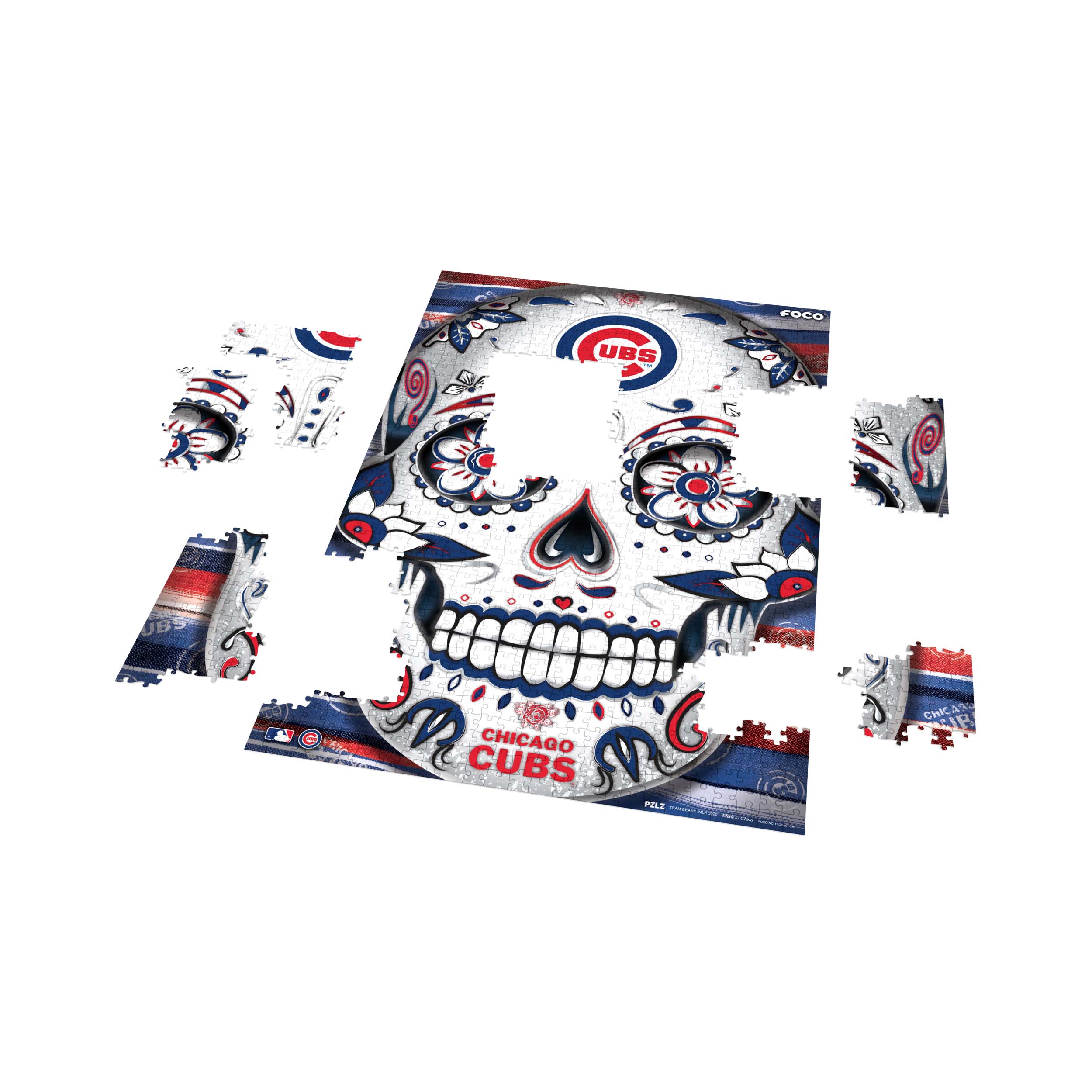 Chicago Cubs MLB Sugar Skull 1000 Piece Jigsaw Puzzle PZLZ - Image 3