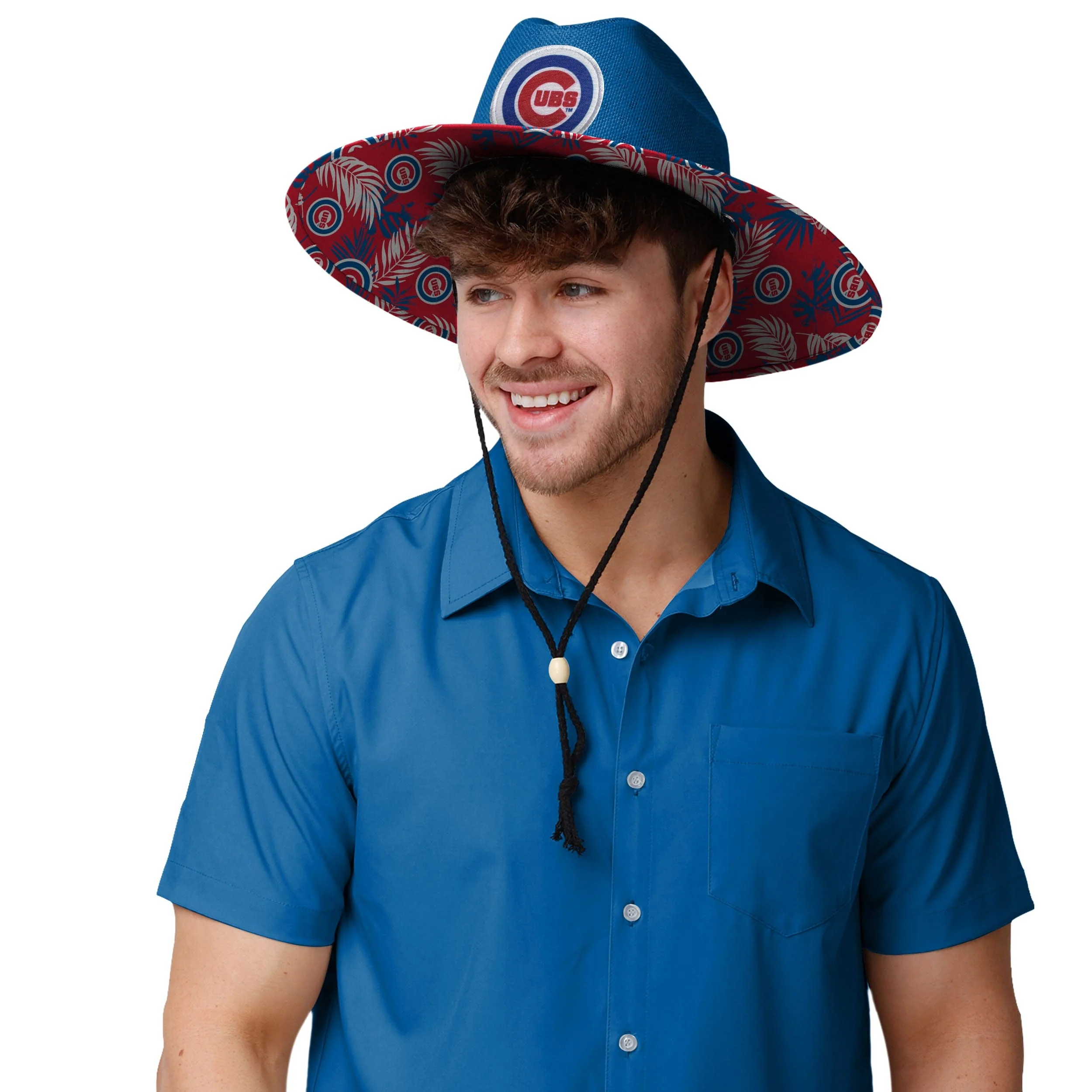 Chicago Cubs MLB Team Color Straw Hat - Image 5
